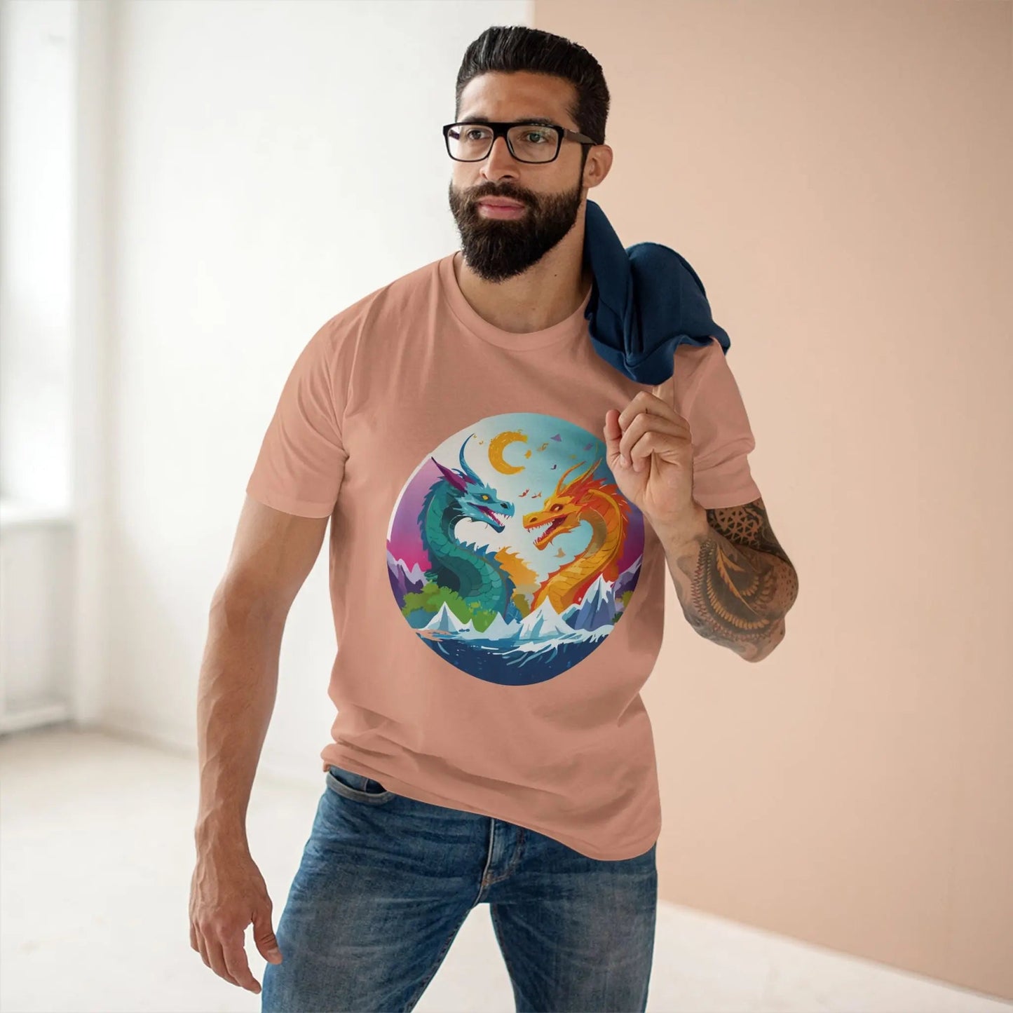 Dragon Graphic Unisex 100 Cotton Staple Tee 17