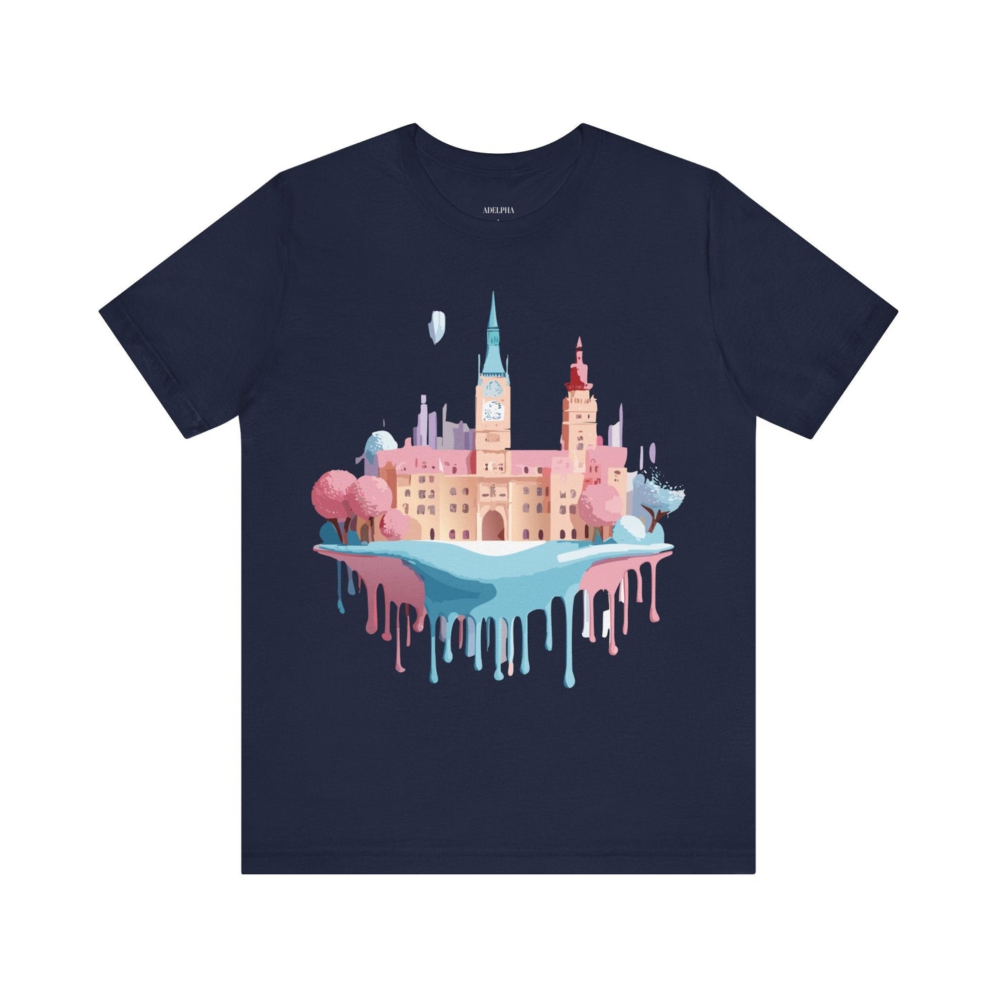 Prague Tourist Shirt Unisex Short Sleeve Graphic Tee Featuring Adelpha Vintage Artwork