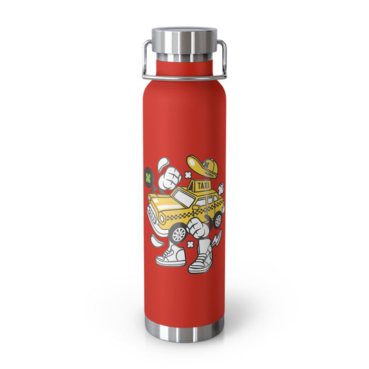 22oz Copper Insulated Water Bottle with Cartoon Design - CV37