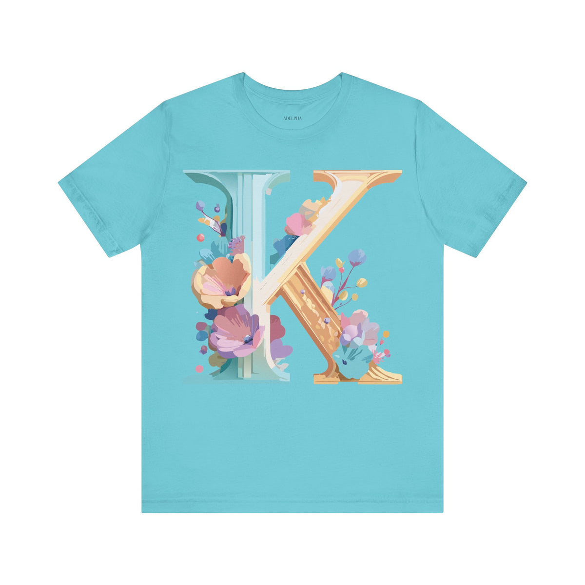 Letter K Graphic Unisex Cotton Bella+Canvas Tee with Art Letter Design