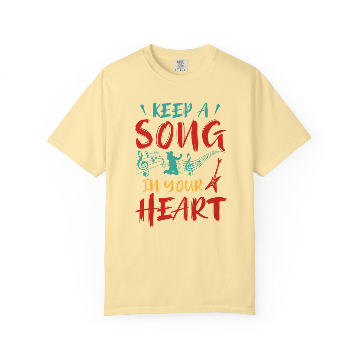 I Keep a Song in Your Heart T-Shirt Music Note Silhouettes Unisex Cotton Tee 037