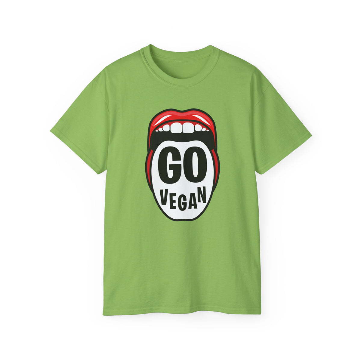 Go Vegan mouth graphic Tee | Vegan advocacy shirt