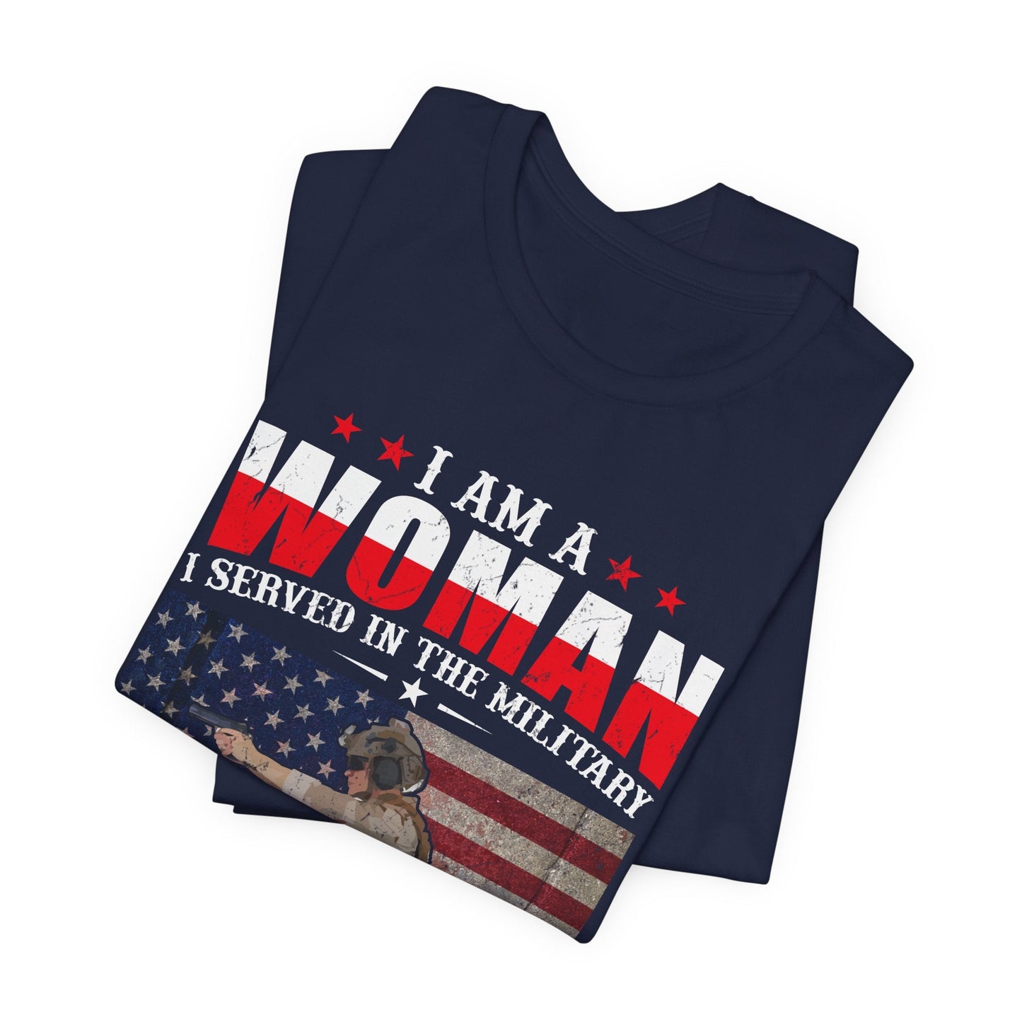 Army Veteran Patriotic Graphic Design Unisex Cotton T-Shirt v27