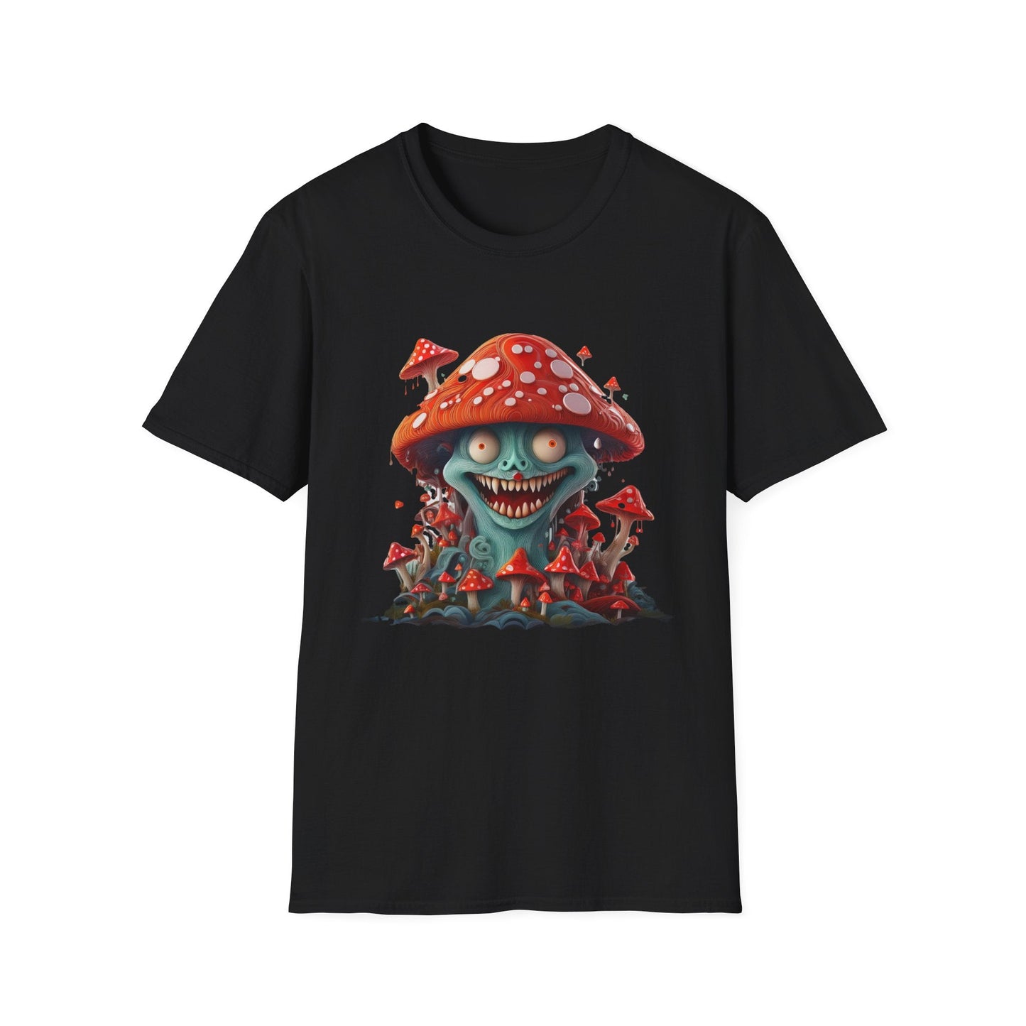 Mashroom Tee Shirt Unisex Softstyle Short Sleeve Tee With Funny Mashroom Artwork