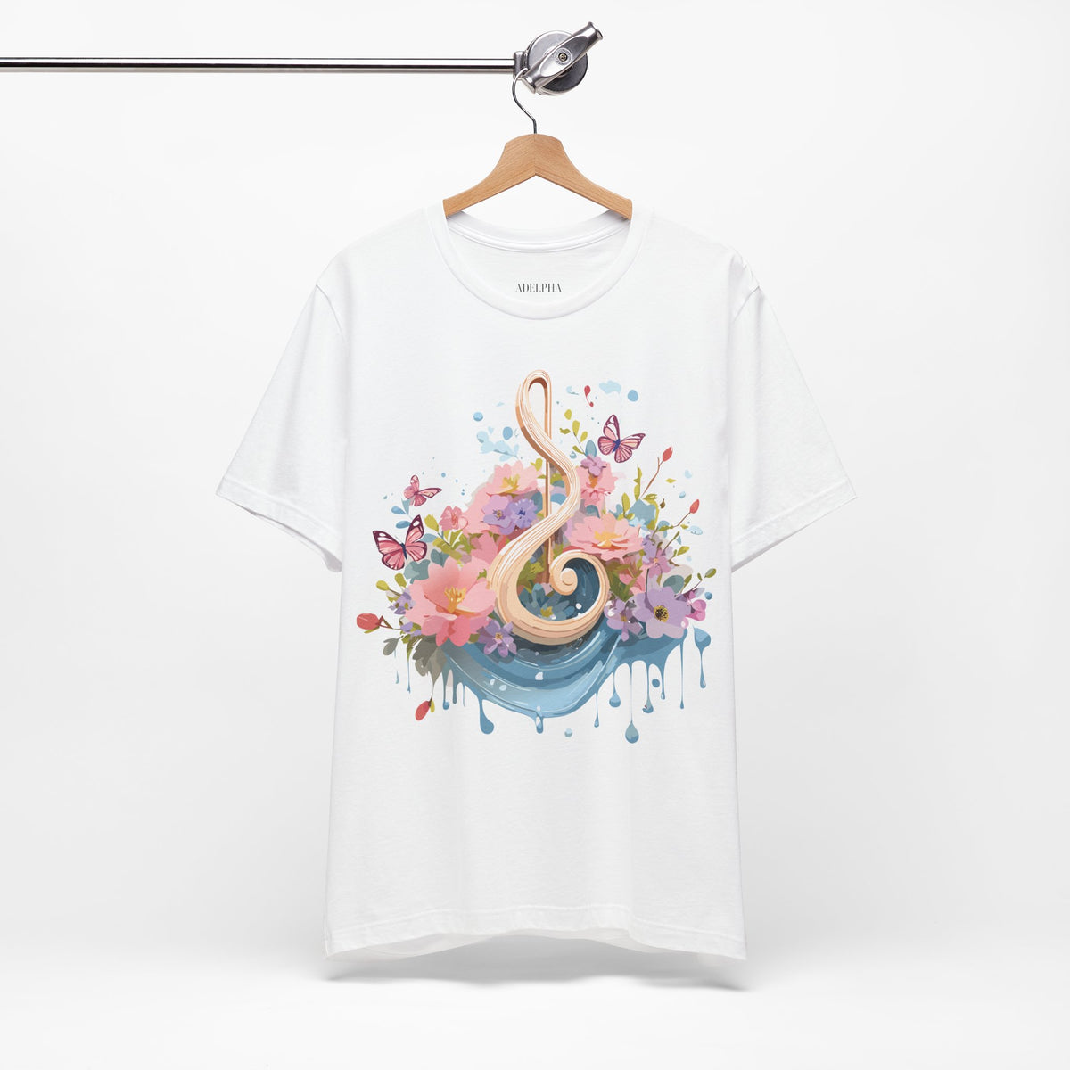 Music Graphic Unisex Cotton Bella+Canvas Tee with Art Design m149
