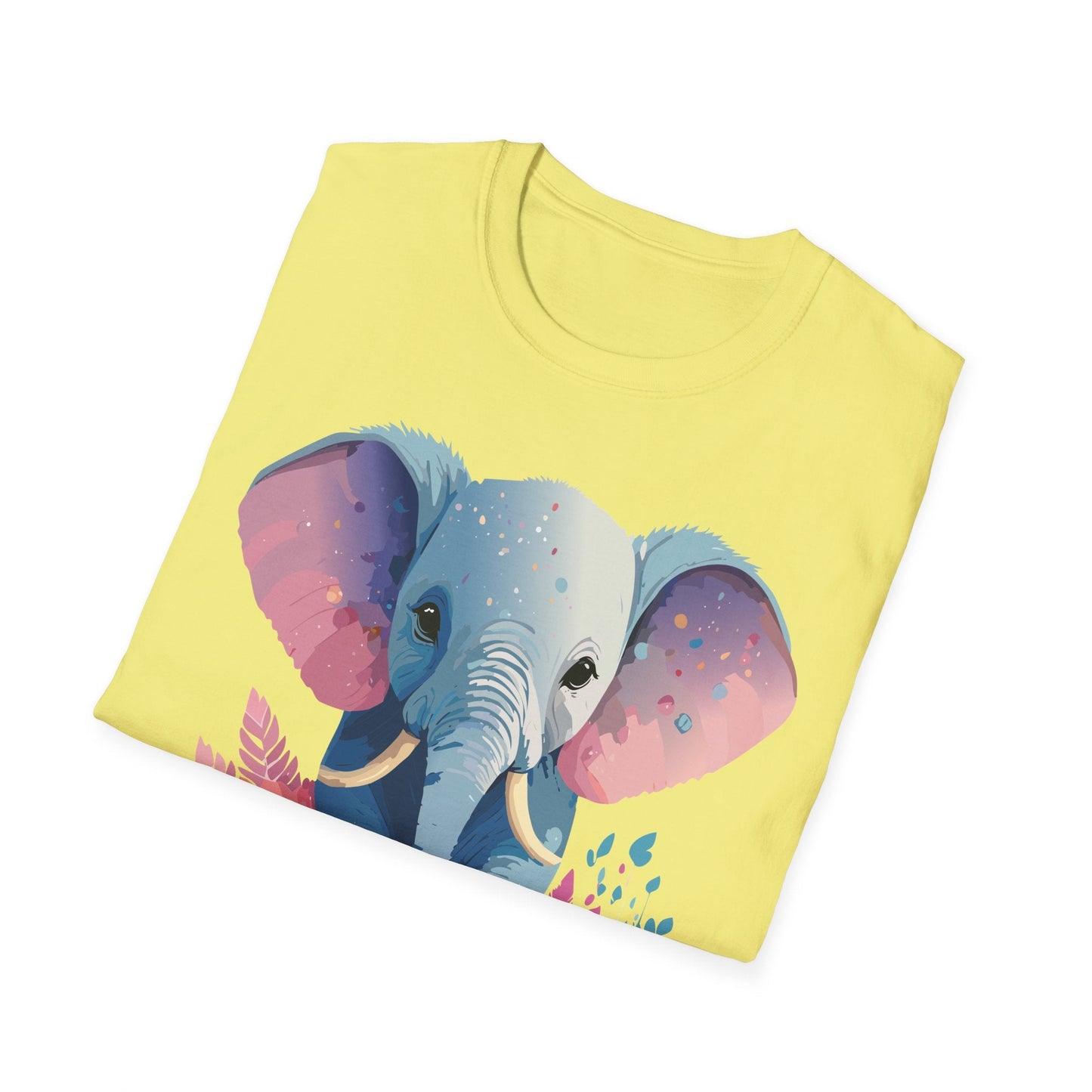 Elephant T Shirt For Adults Unisex Gildan Softstyle 64000 100 Percent Ring Spun Cotton Tee