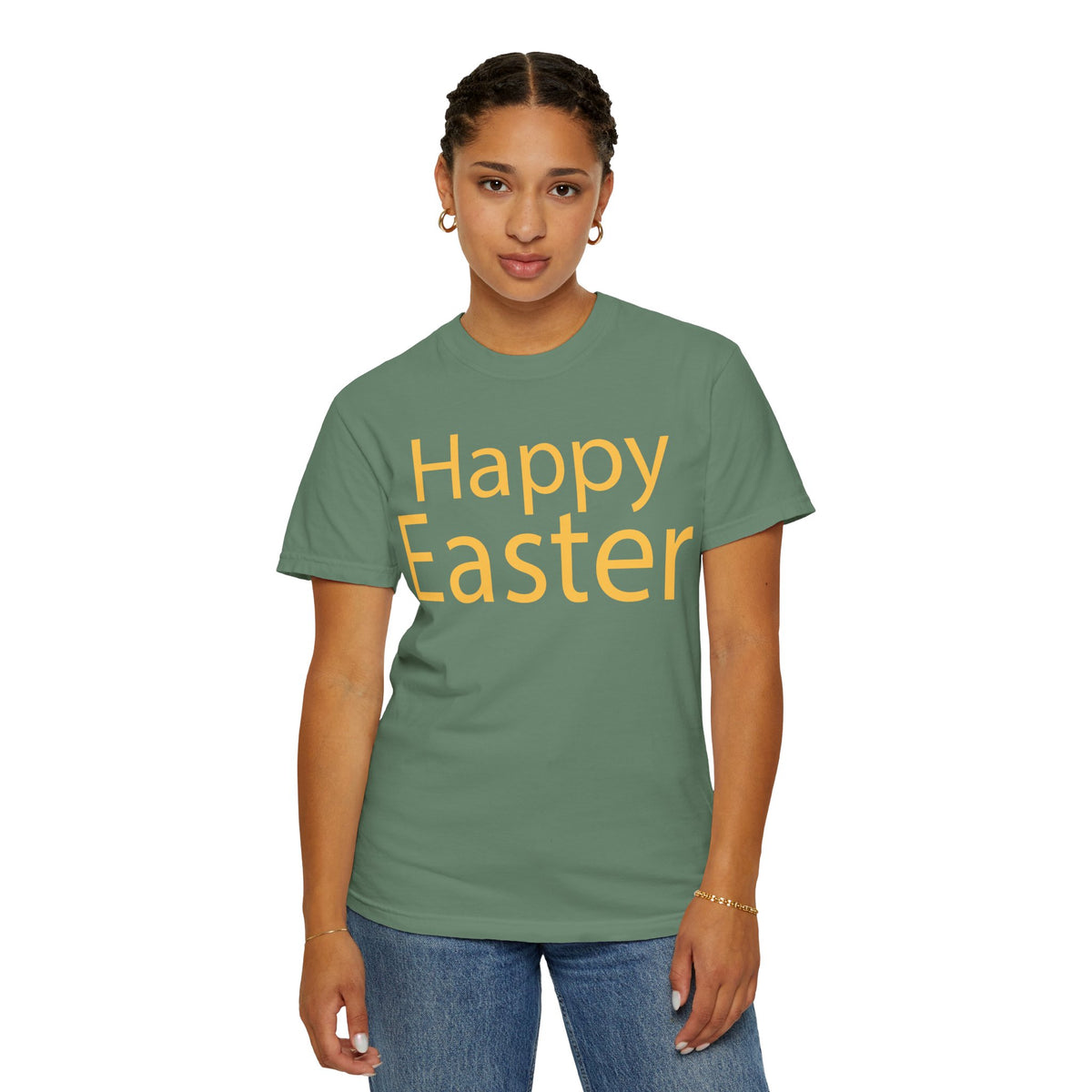 Happy Easter T-Shirt, Tee Shirt with Easter Signature, T Shirt with Easter Prints, Tee Shirt with Easter Design