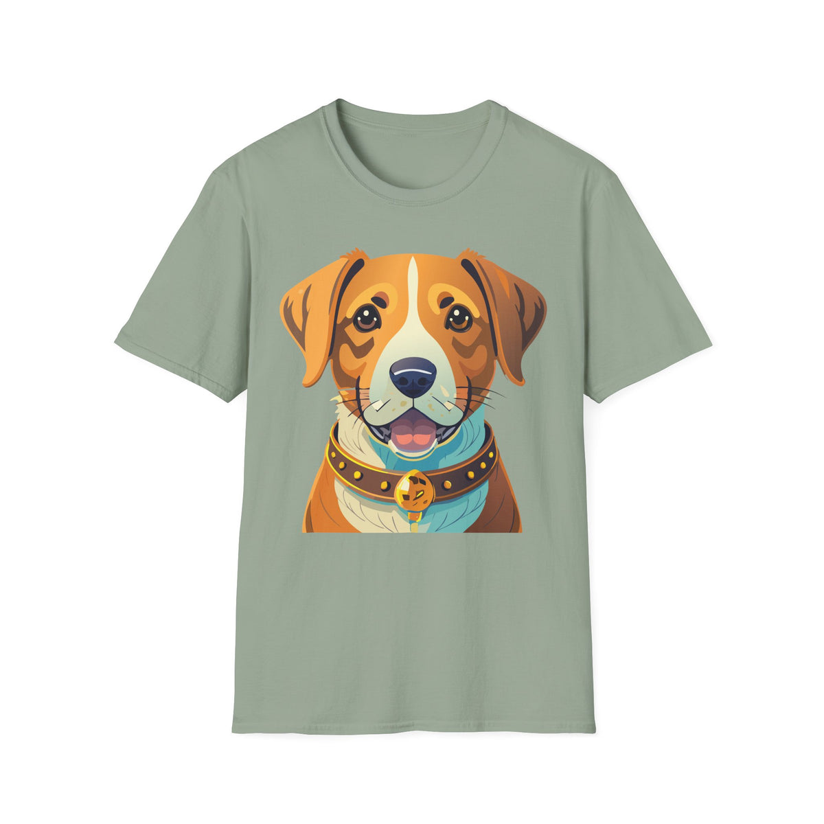 Happy Brown Dog Face T-Shirt | Cute Pet Portrait Tee