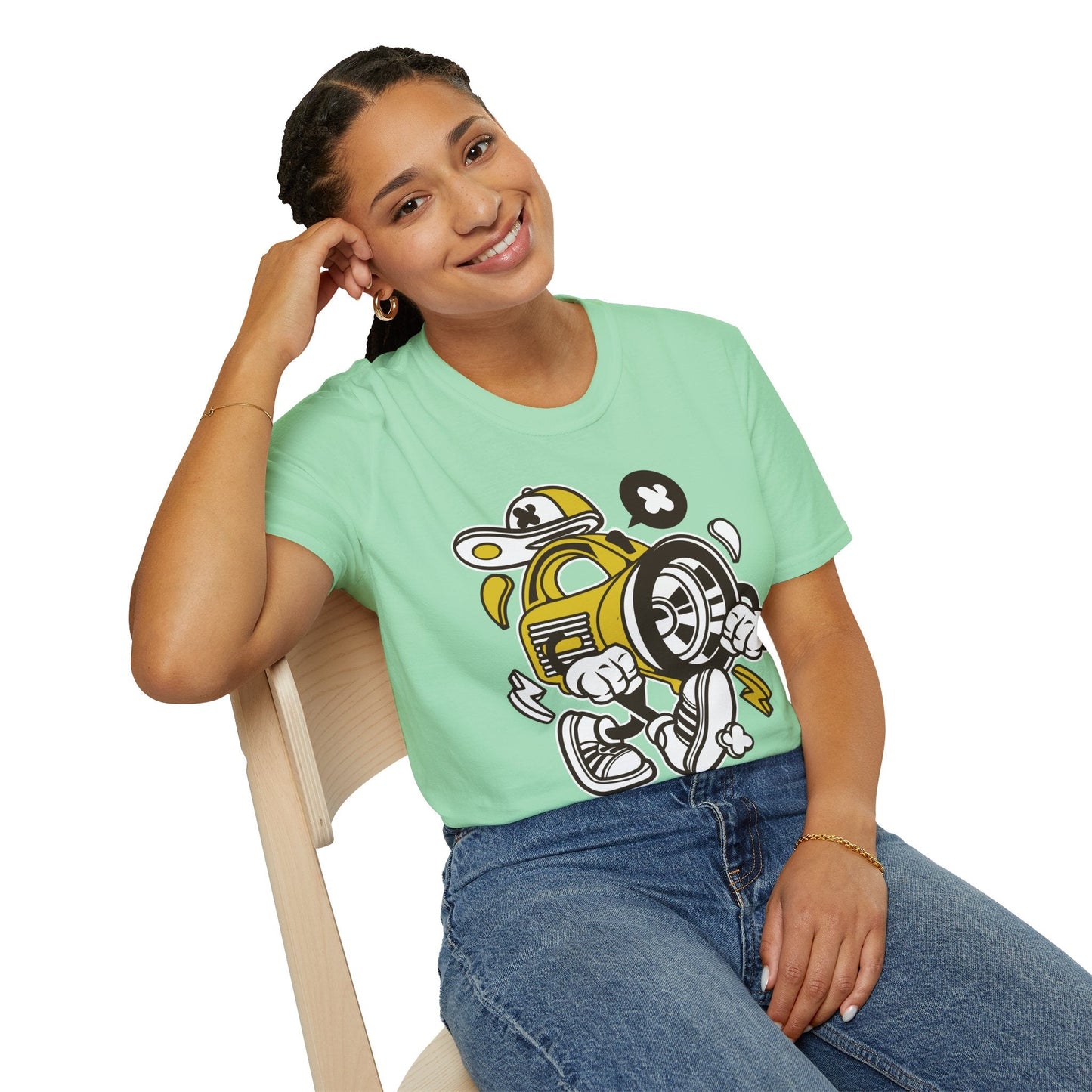 Cartoon T Shirt Animation Tee Funny Tee Unisex Softstyle Cotton Tee Gildan 64000