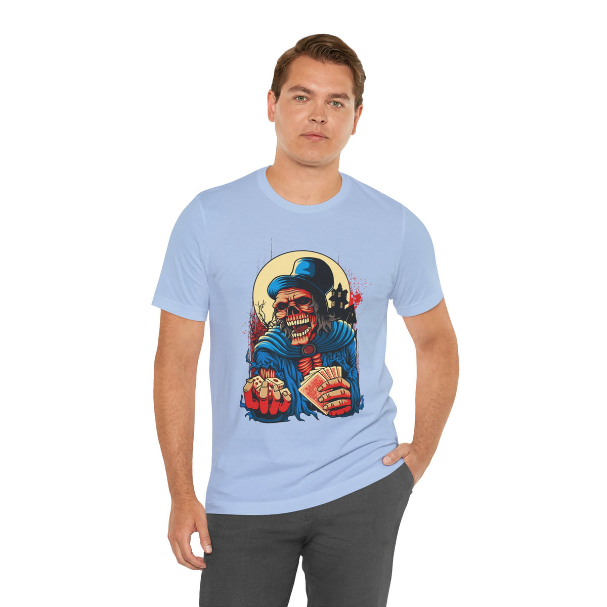 Skull Graphic Design Tee, Skull Shirt, Vintage Tees, Art Design T-Shirt, Graphic Tee, Art Shirts - 1