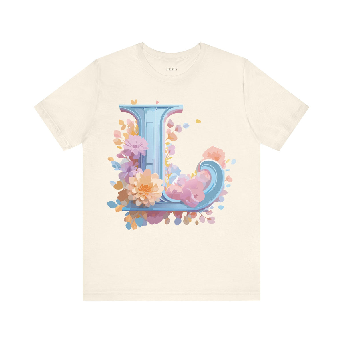 Letter L Graphic Unisex Cotton Bella+Canvas Tee with Art Letter Design