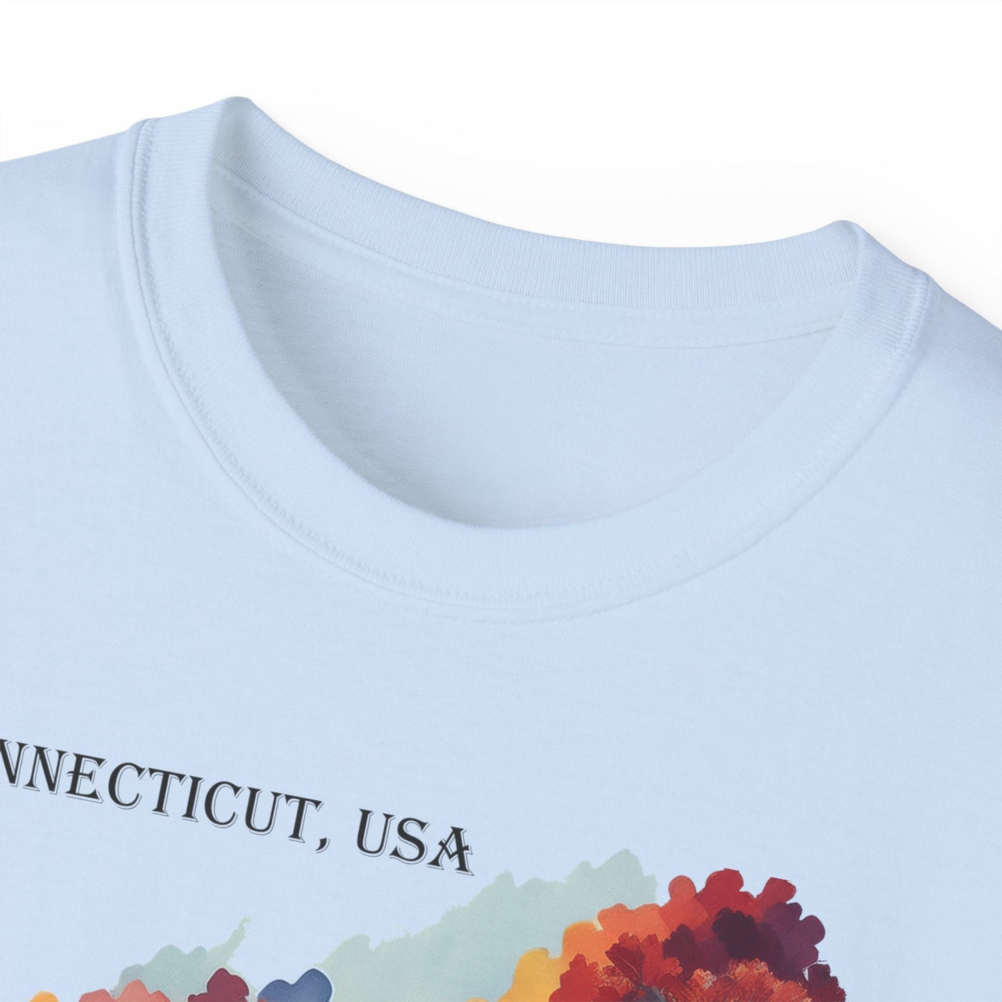 Connecticut Graphic Unisex Cotton T‑Shirt 1