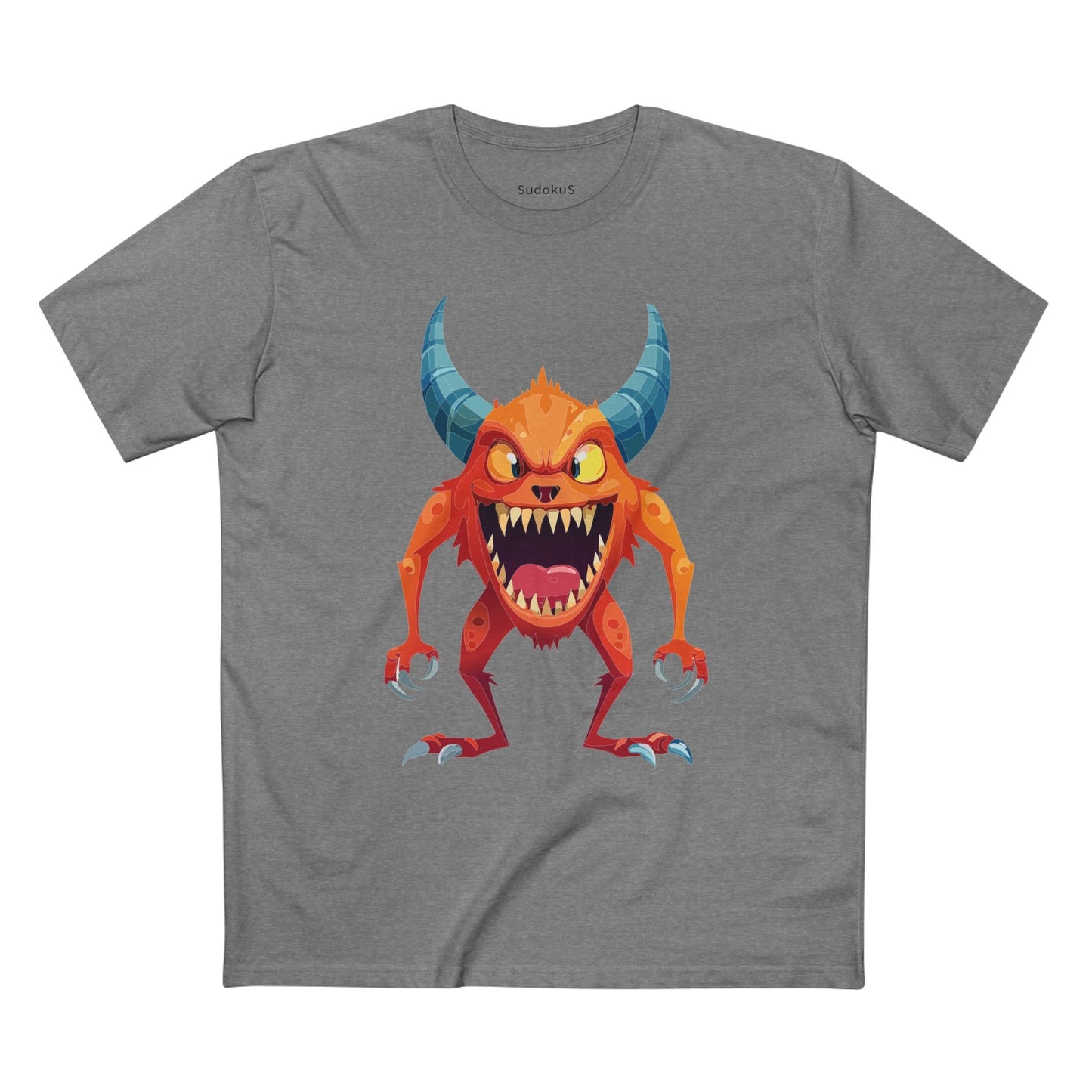 Cartoon Monsters Graphic Unisex 100 Cotton Staple Tee 12