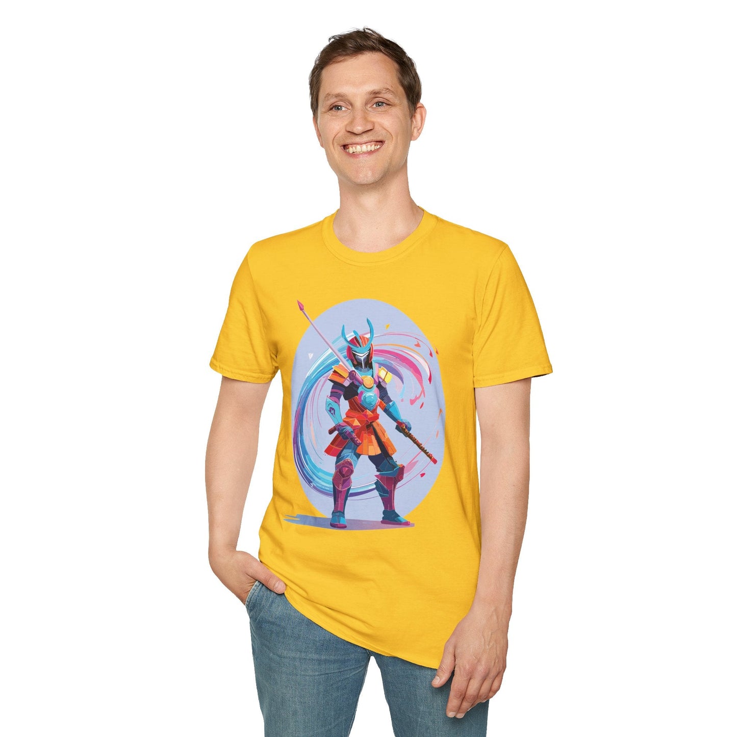 Samurai Shirt Unisex Gildan Softstyle Tee 100 Percent Ring Spun Cotton Samurai Design