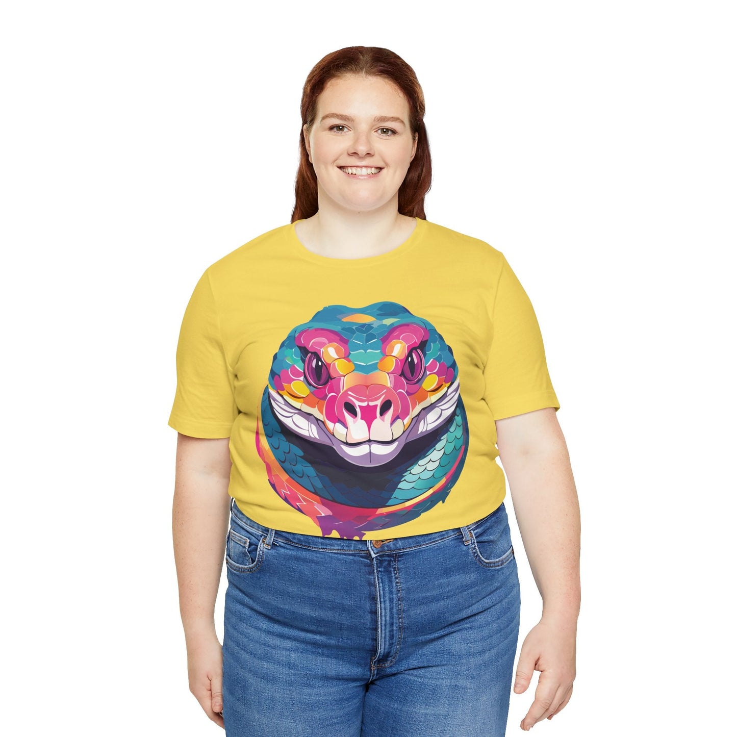 Unisex Animal Tee Shirt With Art Design, Wild Animals Short Sleeve Graphic Tee For Everyday Wear