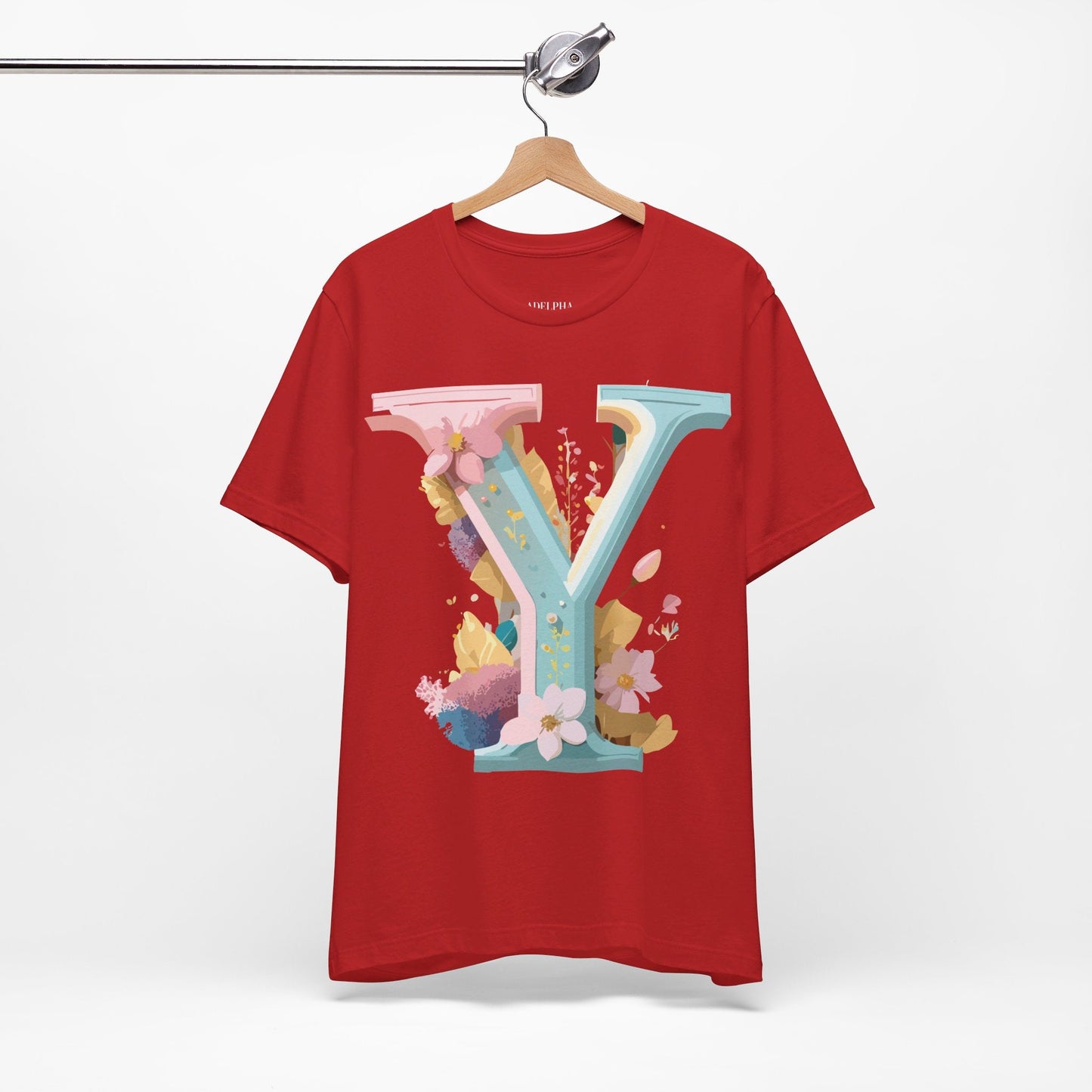 Letter Y Shirt Unisex Graphic Tee Vintage Inspired Adelpha Artwork Short Sleeve Art Design