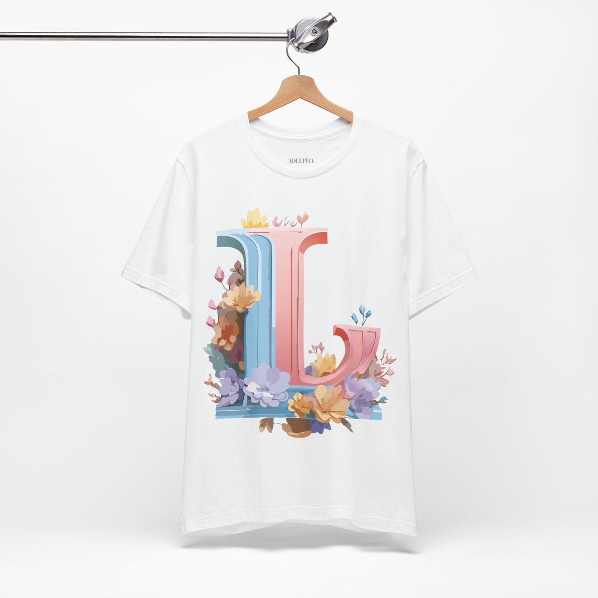Letter L Graphic Unisex Cotton Bella+Canvas Tee with Art Letter Design