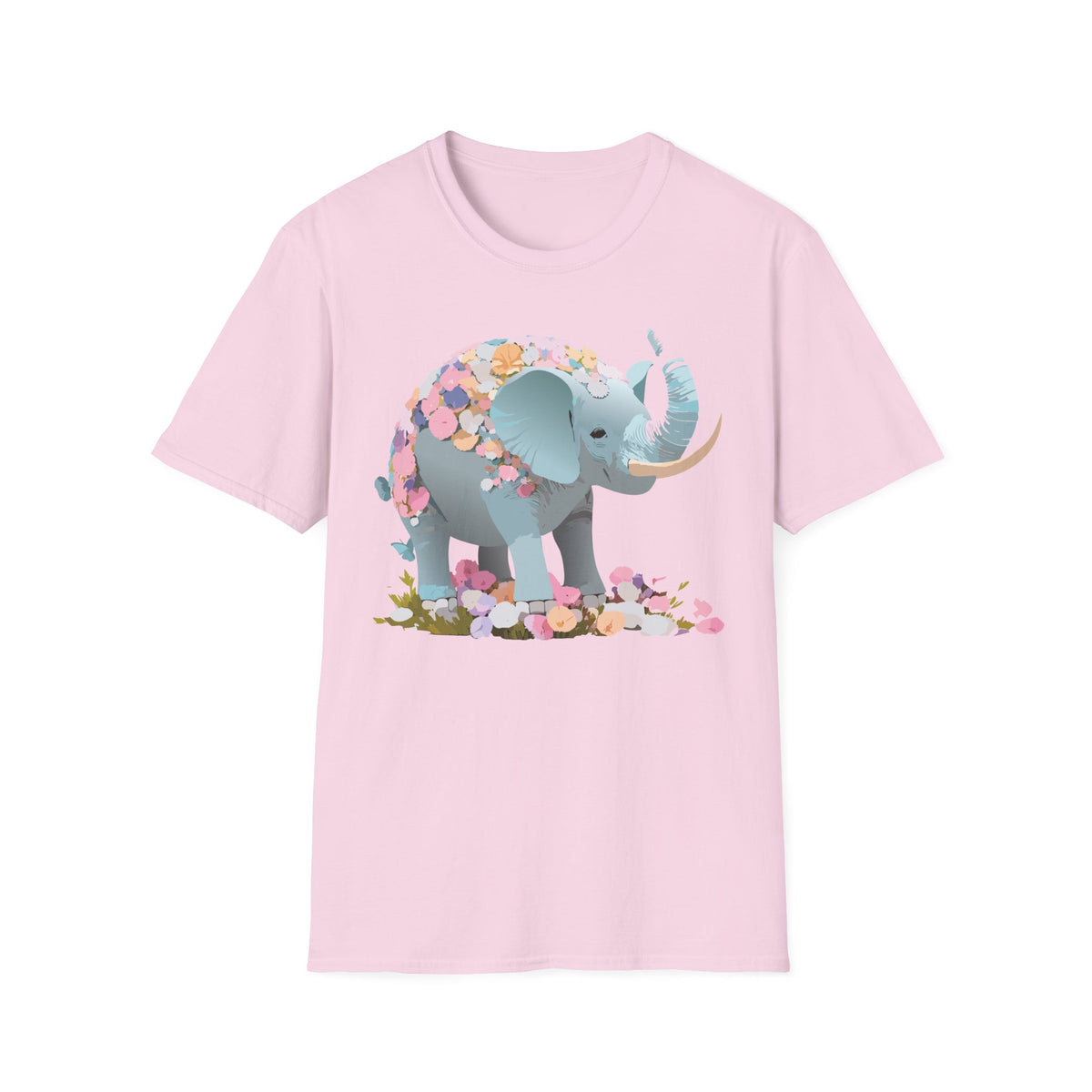 Floral Baby Elephant T-Shirt | Watercolor Elephant Tee