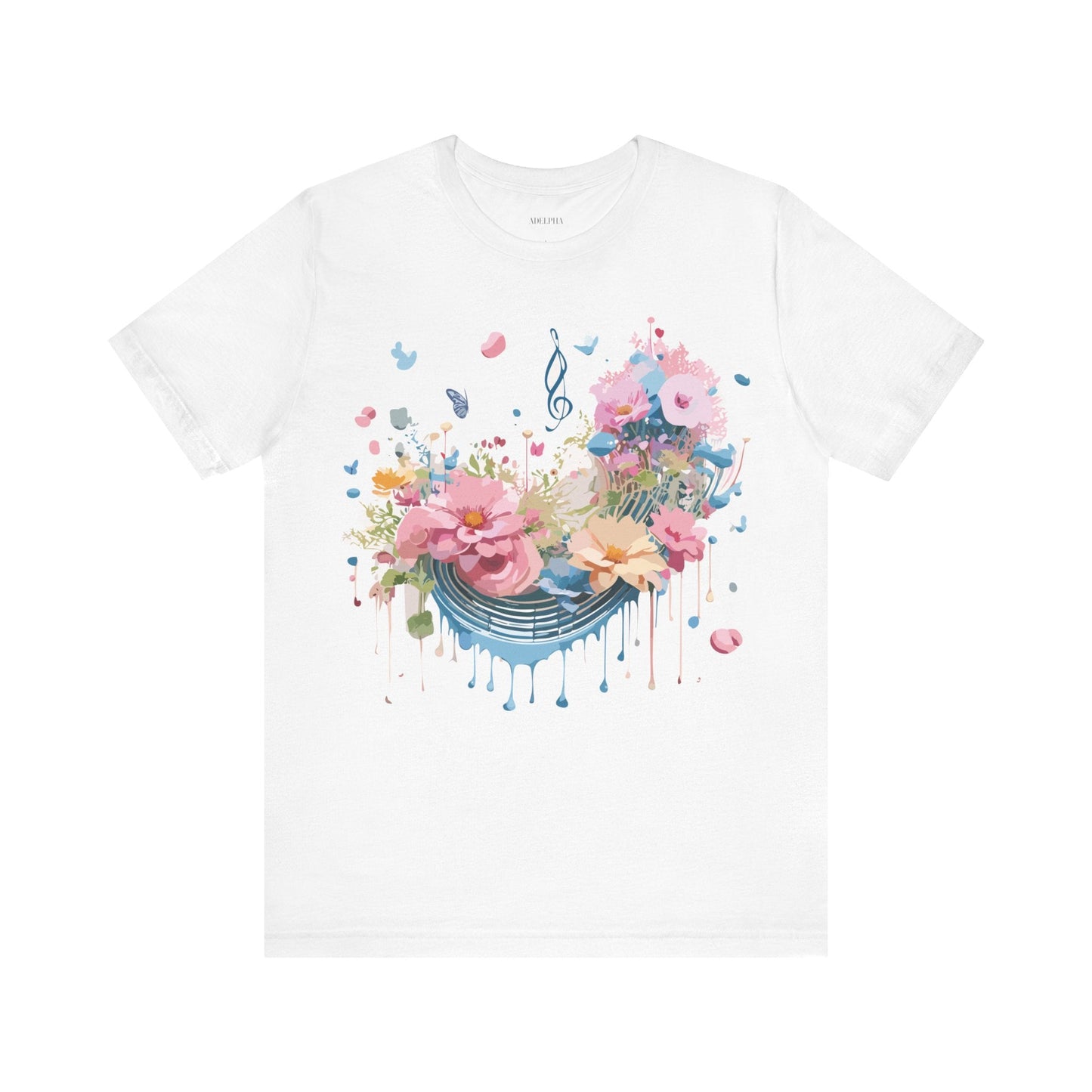 Adelpha Vintage Inspired Music Graphic Unisex T Shirt Tee For Everyday Casual Wear