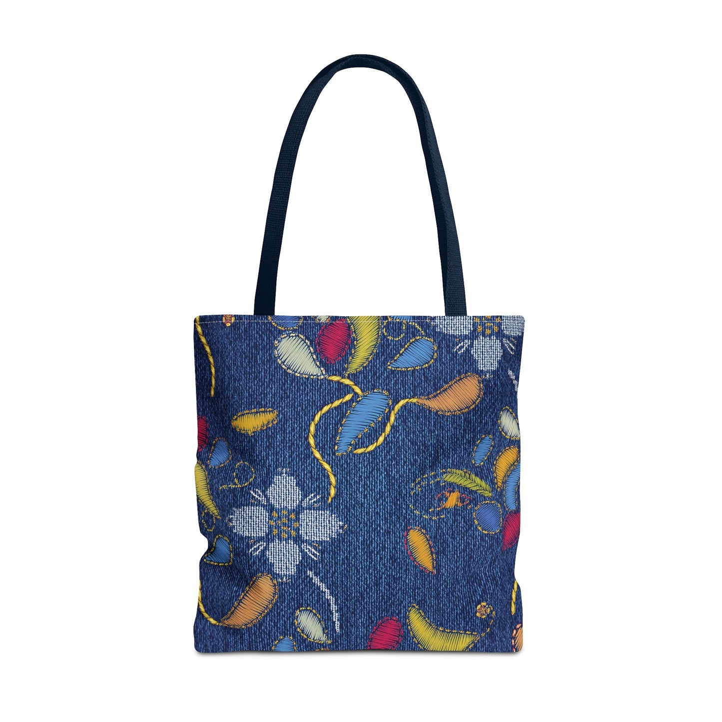 Denim Fabric Imitation Print Unisex Canvas Bag Poly Spun 3 Sizes Tote Bag 155