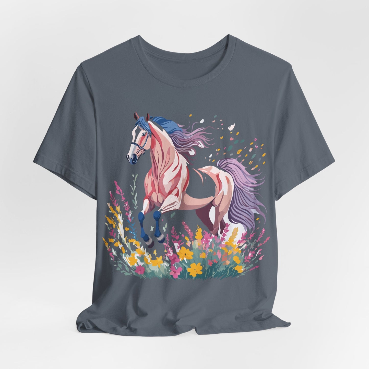 Horse Graphic Tee Unisex Short Sleeve Jersey Shirt Adelpha Vintage Inspired Art Collection
