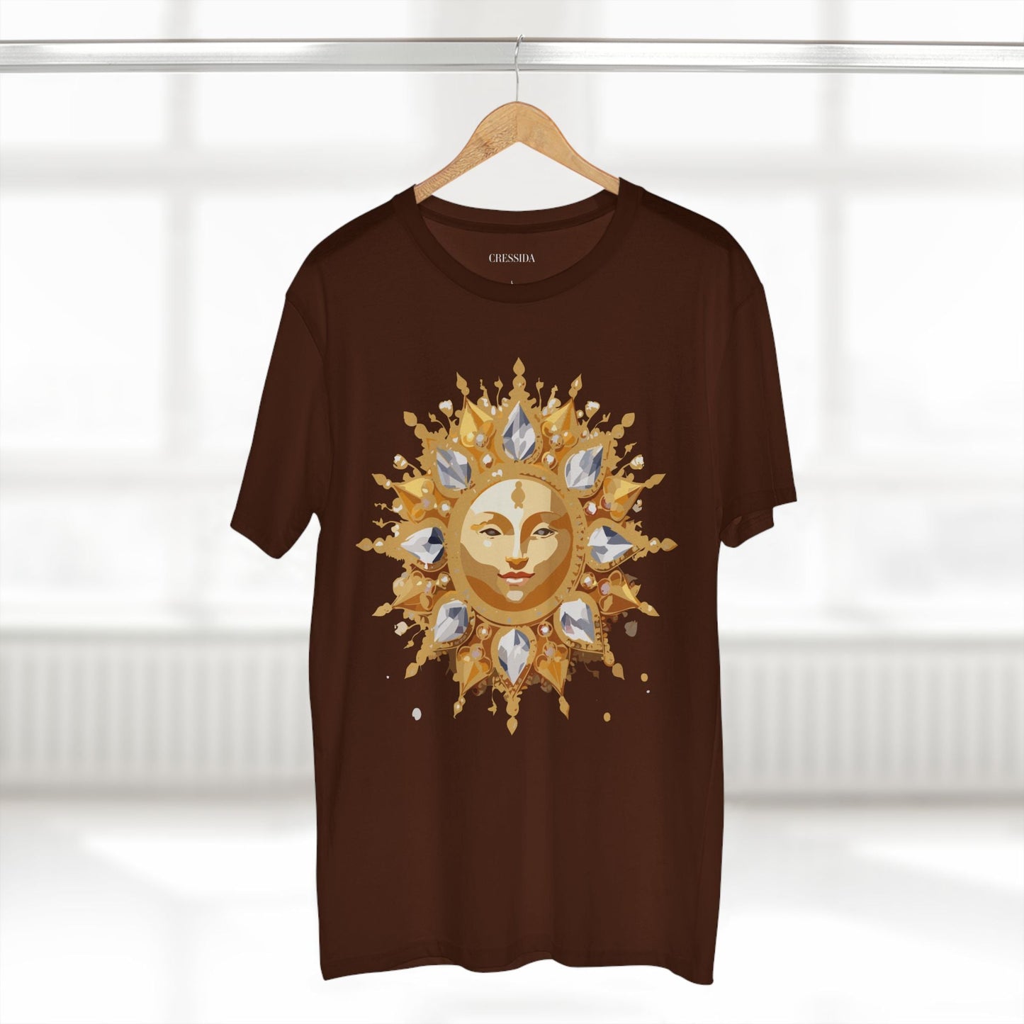 Gold Sun Graphic Unisex 100 Cotton T-Shirt with Golden Art Design 4