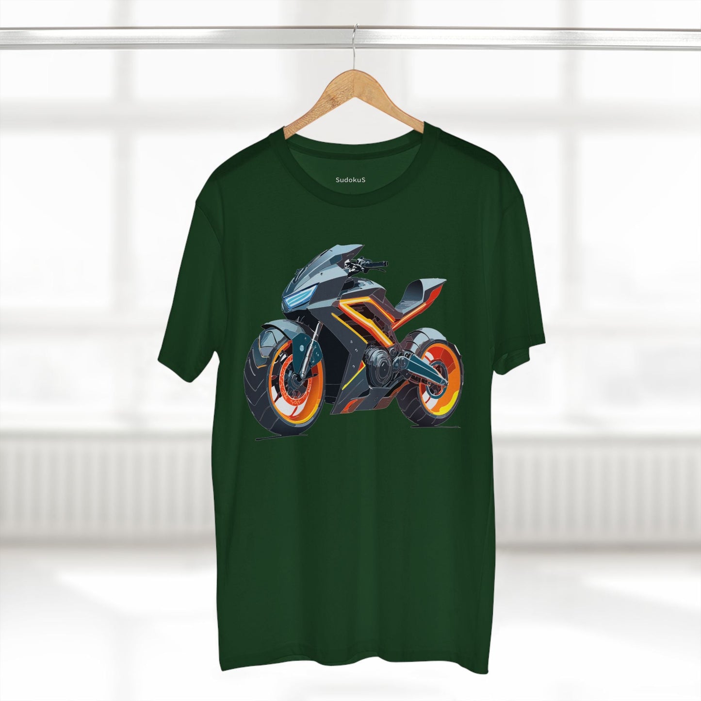 Moto Bike Graphic Unisex 100 Cotton Staple Tee 12