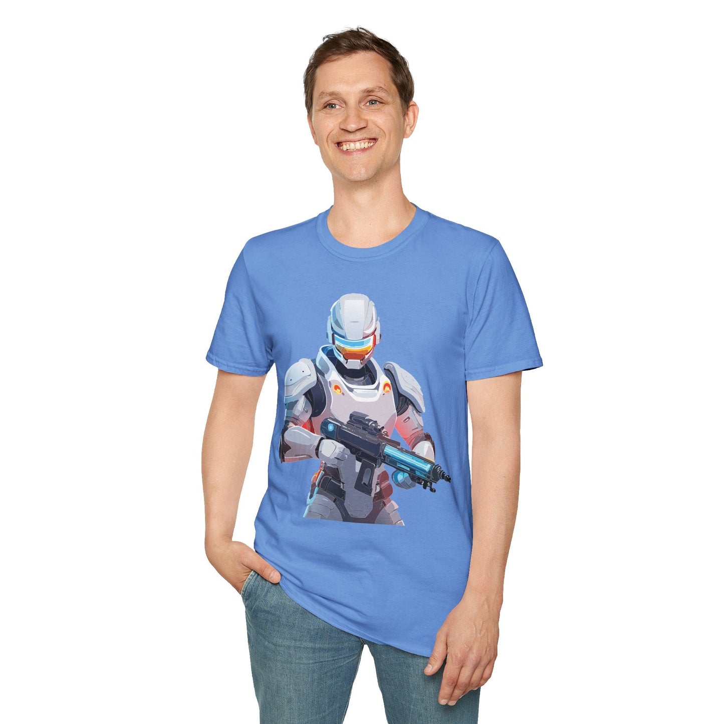 Robocop Themed Unisex Softstyle T Shirt With Robocop Art Design Cotton Tee Premium Comfort