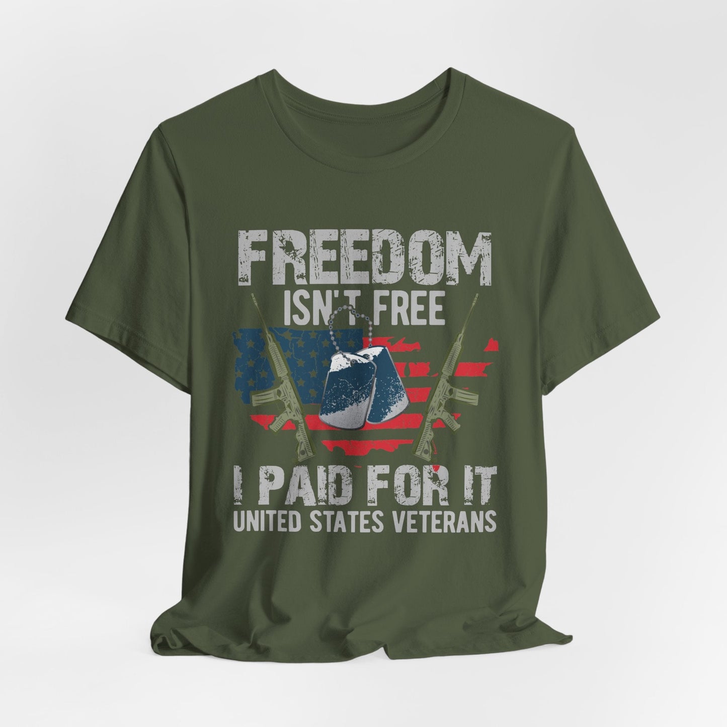 Army Veteran Patriotic Graphic Design Unisex Cotton T-Shirt v20