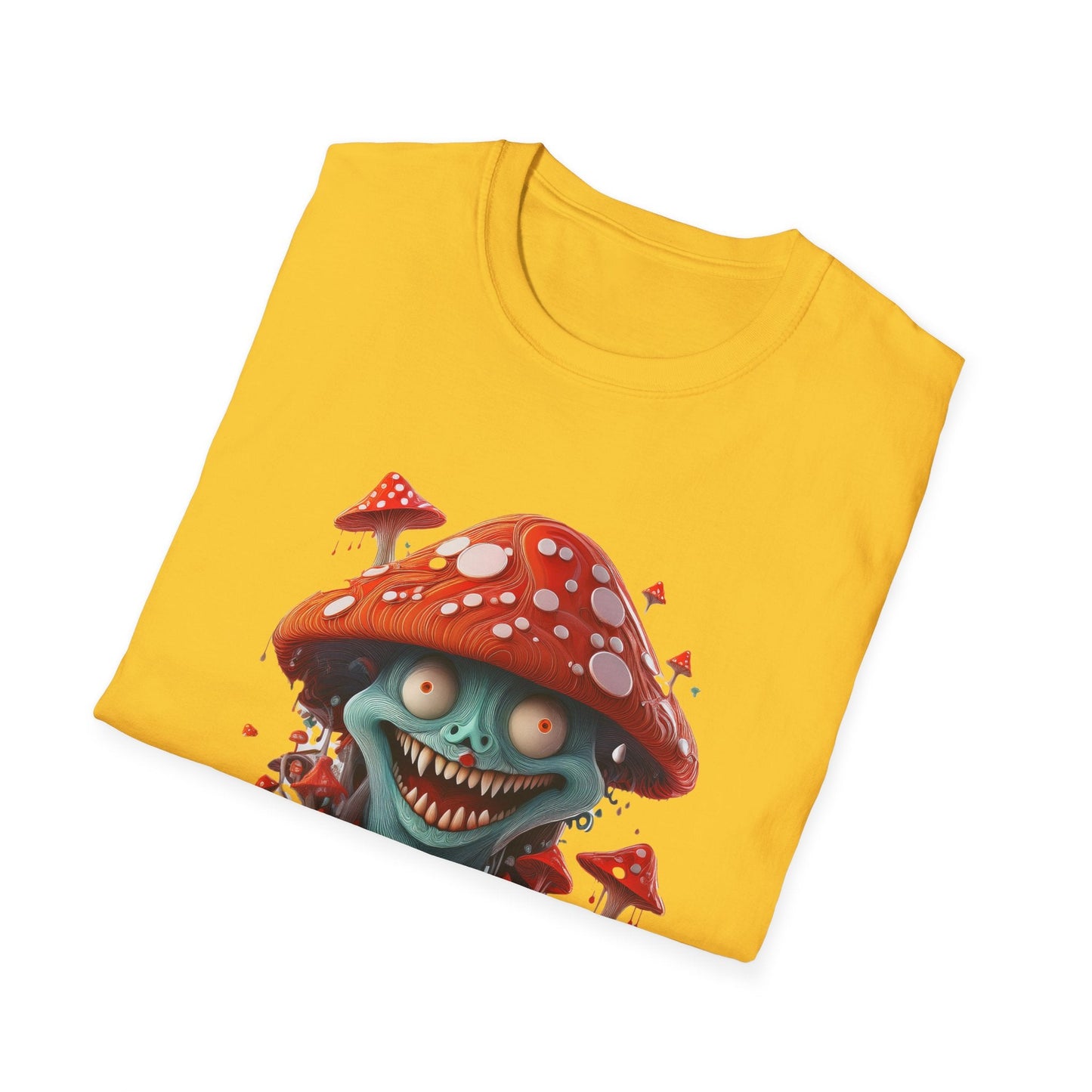 Mashroom Tee Shirt Unisex Softstyle Short Sleeve Tee With Funny Mashroom Artwork