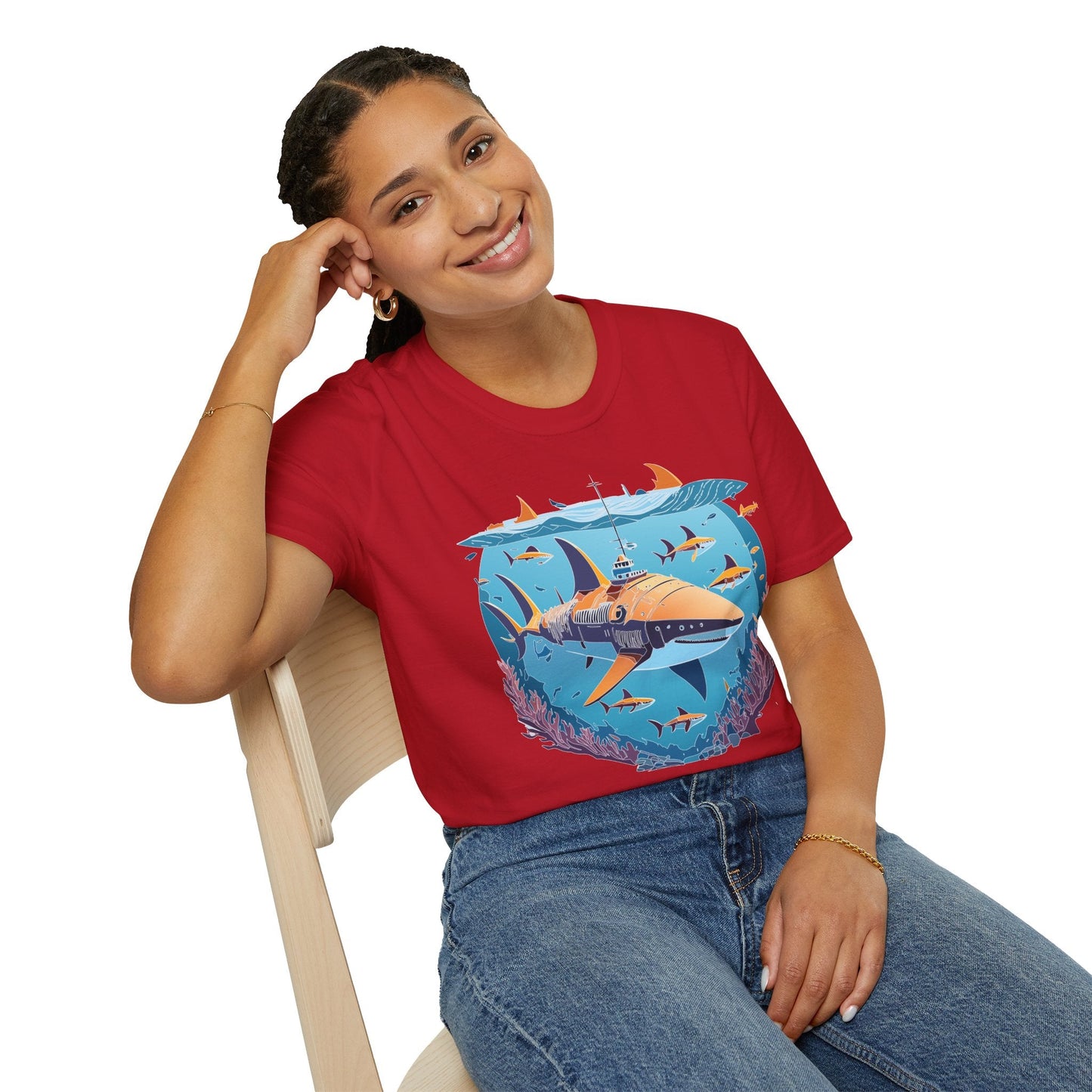 Ocean Graphic Unisex Softstyle Cotton Tee 9