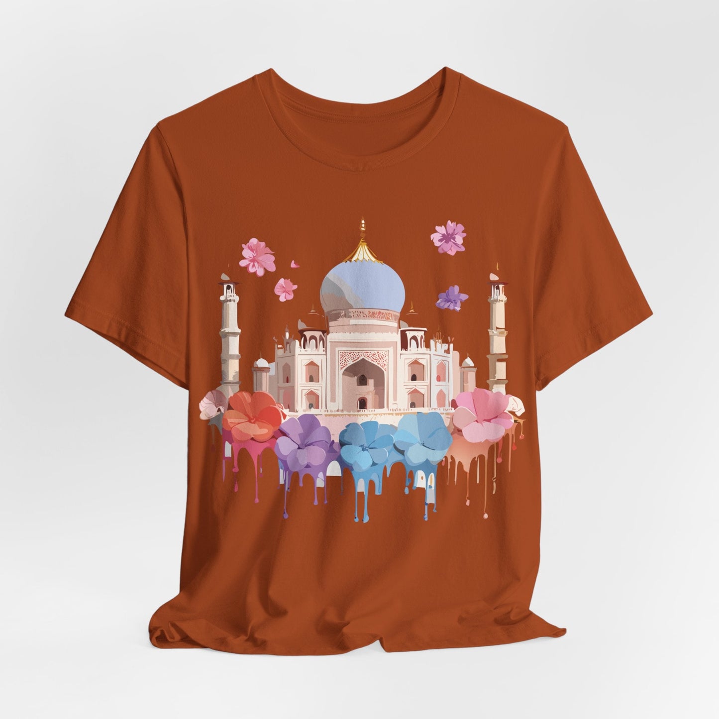 Taj Mahal Tourist Shirt Graphic Tee Unisex Vintage Inspired Adelpha Art Design Edition