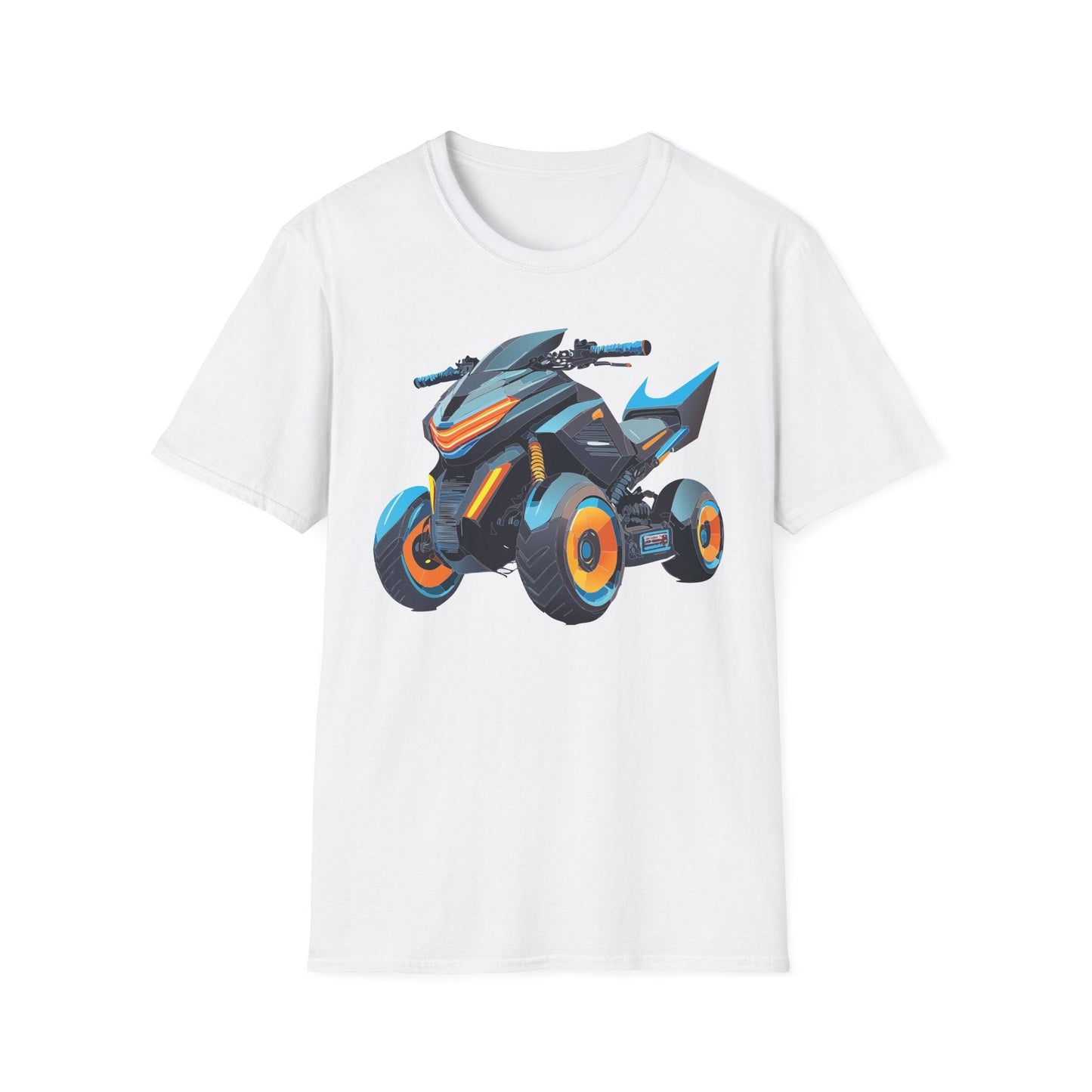 Unisex Motorcycle Art Design T Shirt Softstyle 64000 MTB Graphic Tee For Riders