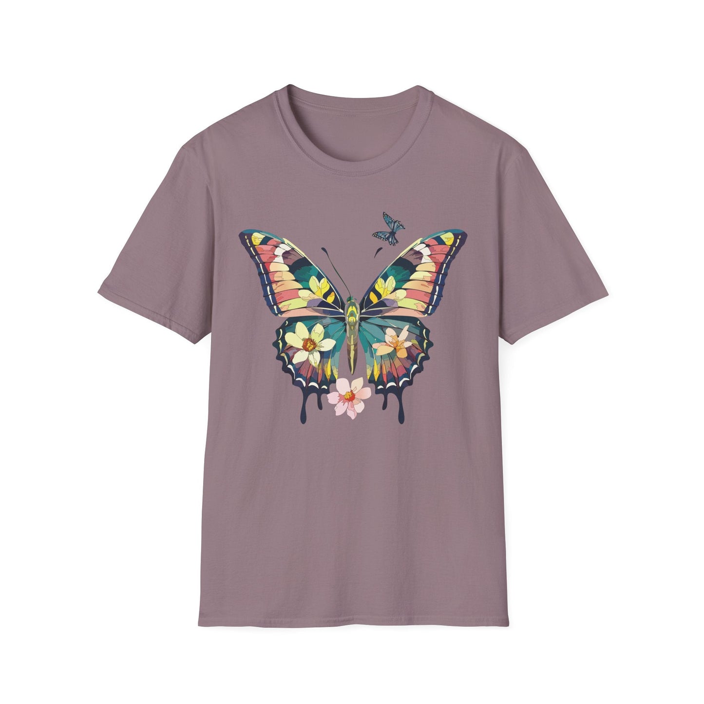 Butterfly T Shirt For Unisex Softstyle 64000 Short Sleeve Monarch Butterfly Tee Design