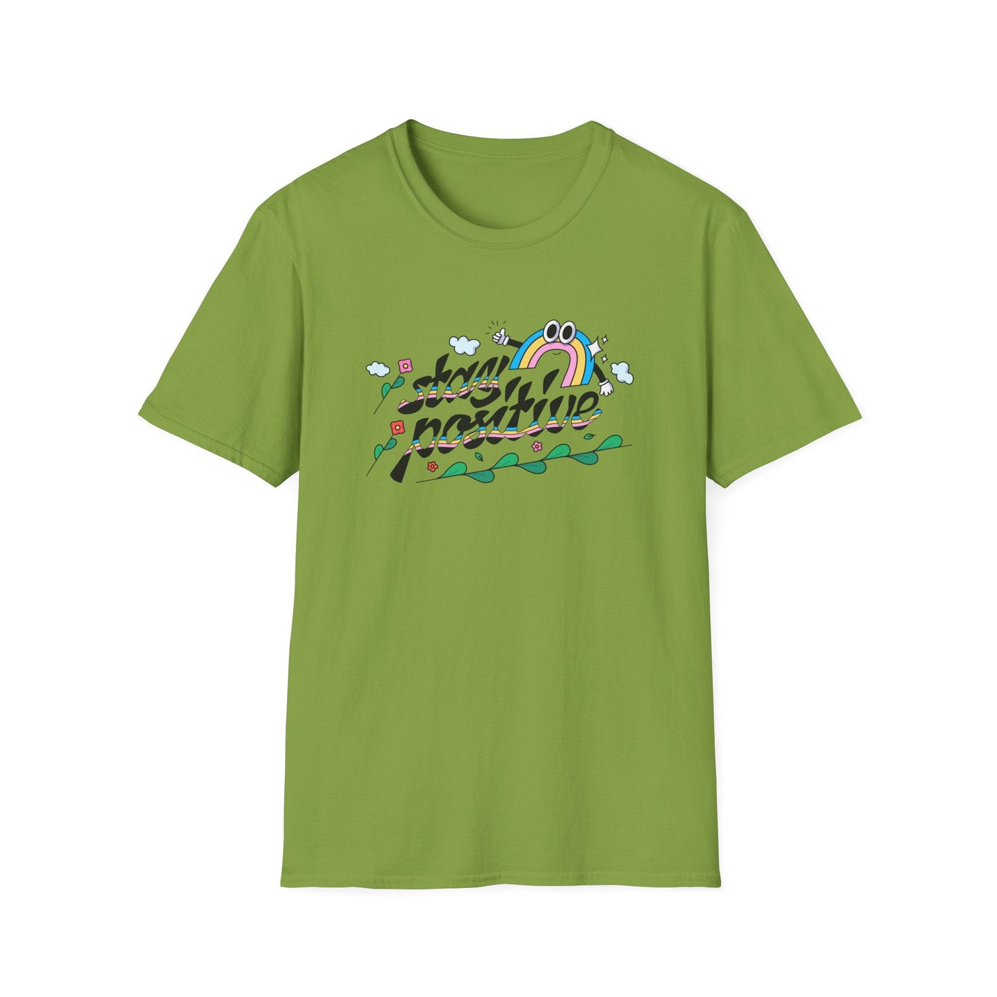 Positive Slogan T Shirts Unisex Softstyle Tee With Positive Words And Good Quotes Gildan 64000