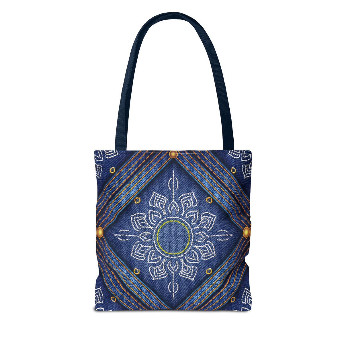 Diwali Graphic Denim Fabric Imitation Print Unisex Canvas Bag Poly Spun 3 Sizes Tote Bag 205-6