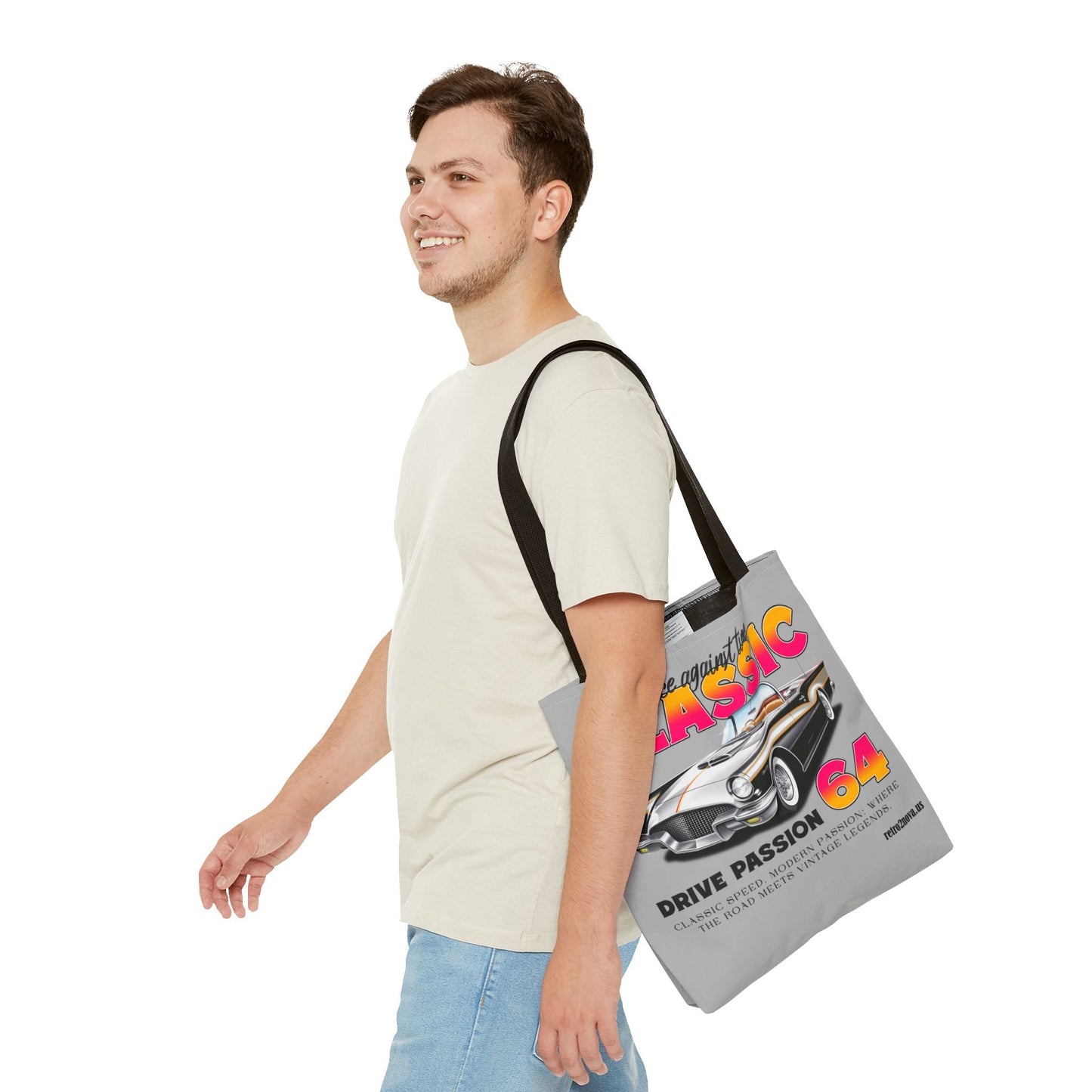 Retro2Nova Canvas Tote Bag Classic Vintage Car Durable Stylish Everyday Use Perfect For Work Travel