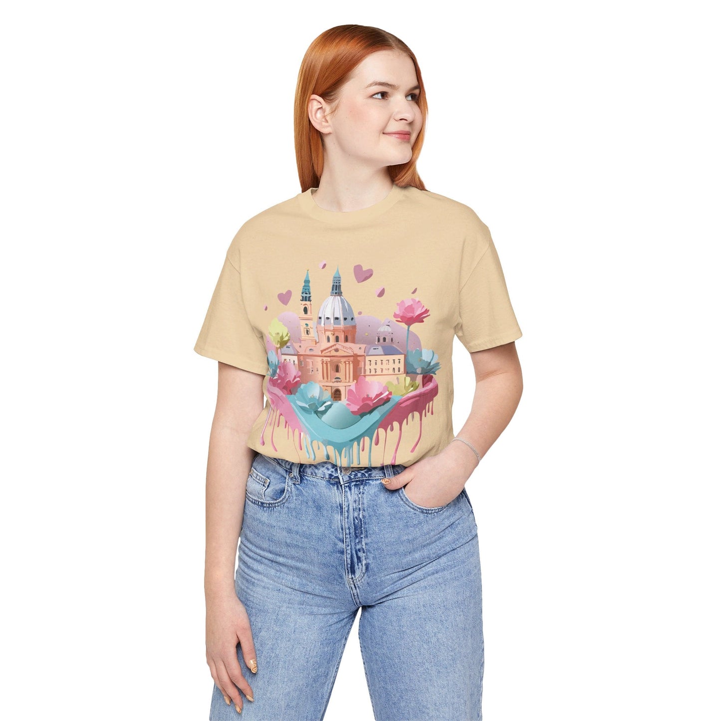 Prague Tourist Shirt Unisex Graphic Tee With Vintage Inspired Artwork By Adelpha