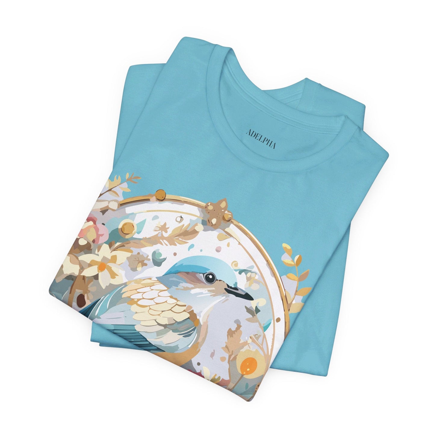 Adelpha Medallion Graphic T Shirt Unisex Short Sleeve Vintage Inspired Art Design