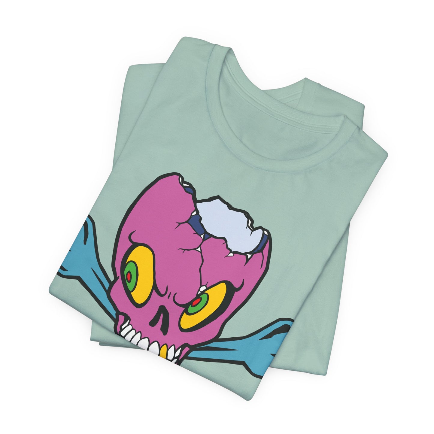 Purple Skull Graphic Design Tee, Skull Shirt, Vintage Tees, Art Design T-Shirt, Vintage Graphic Tee, Art Shirts with Skulls