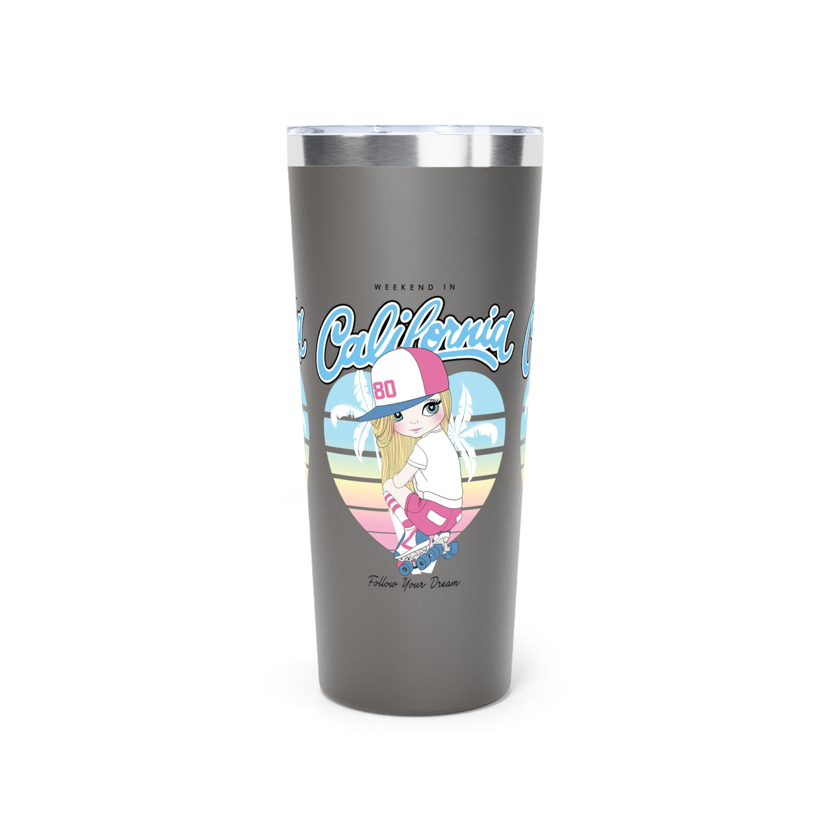 22oz Copper Vacuum Insulated Tumbler with Cartoon Hot 6 hours Cold 24 hours VT-3