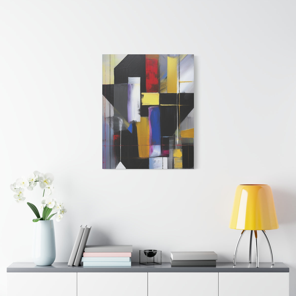 Abstract Geometric Painting Print Canvas 20x24,20x30,24x30 24x32,24x36,30x40 32x48,36x48,40x60 Pine-Wood Inner Frame ABS-36