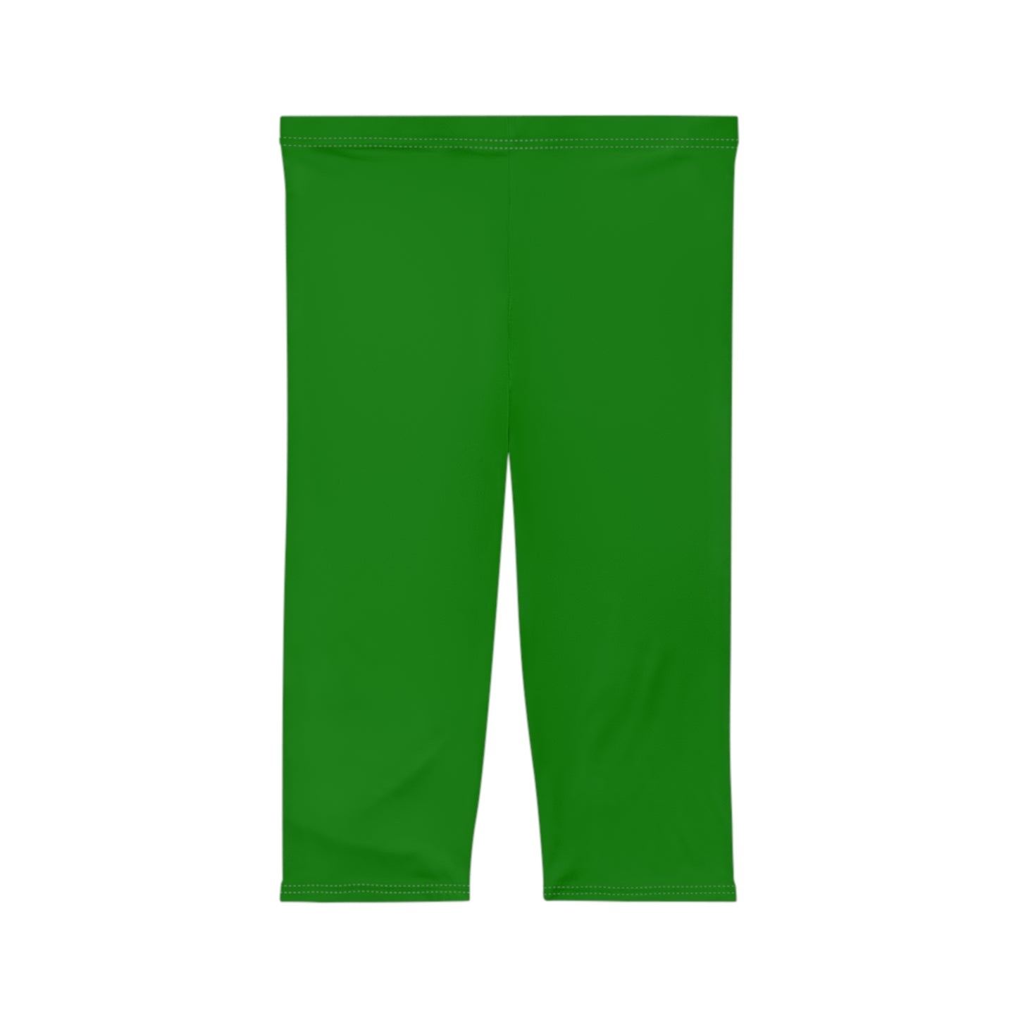 India Green Color Women's Brushed Suede Poly Span Casual Capri Leggings XS-2XL