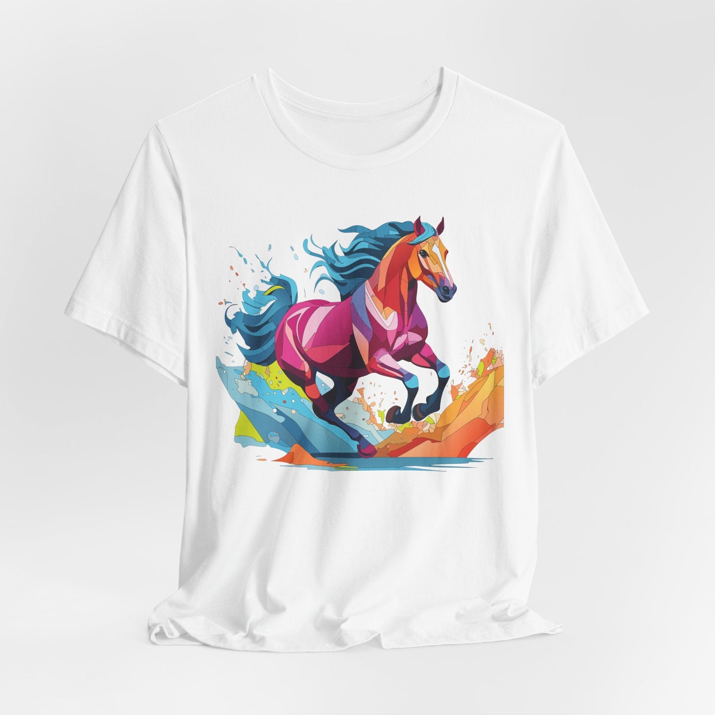 Unisex Animal Tee Shirt With Wild Animals Art Design Short Sleeve Casual Wear Everyday