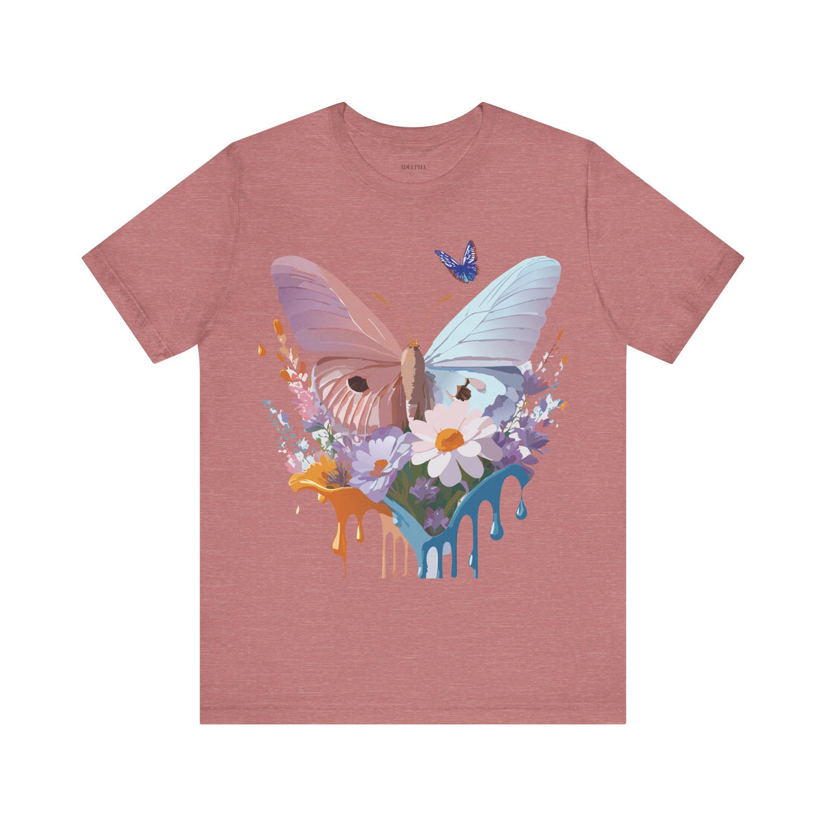 Butterfly Graphic Unisex Cotton Bella+Canvas Tee with Art Design n105