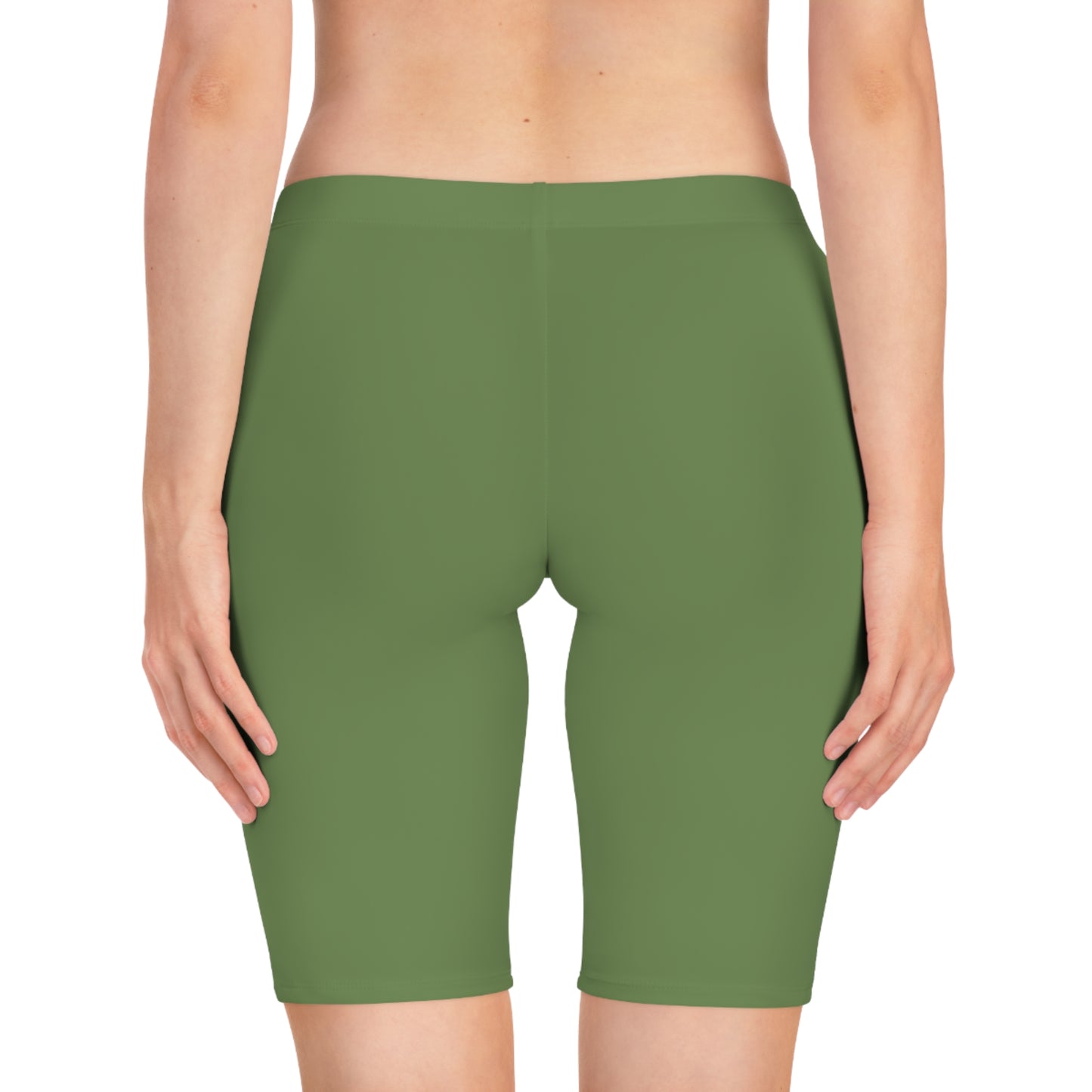 Green Color Biker Shorts, Green Biker Shorts