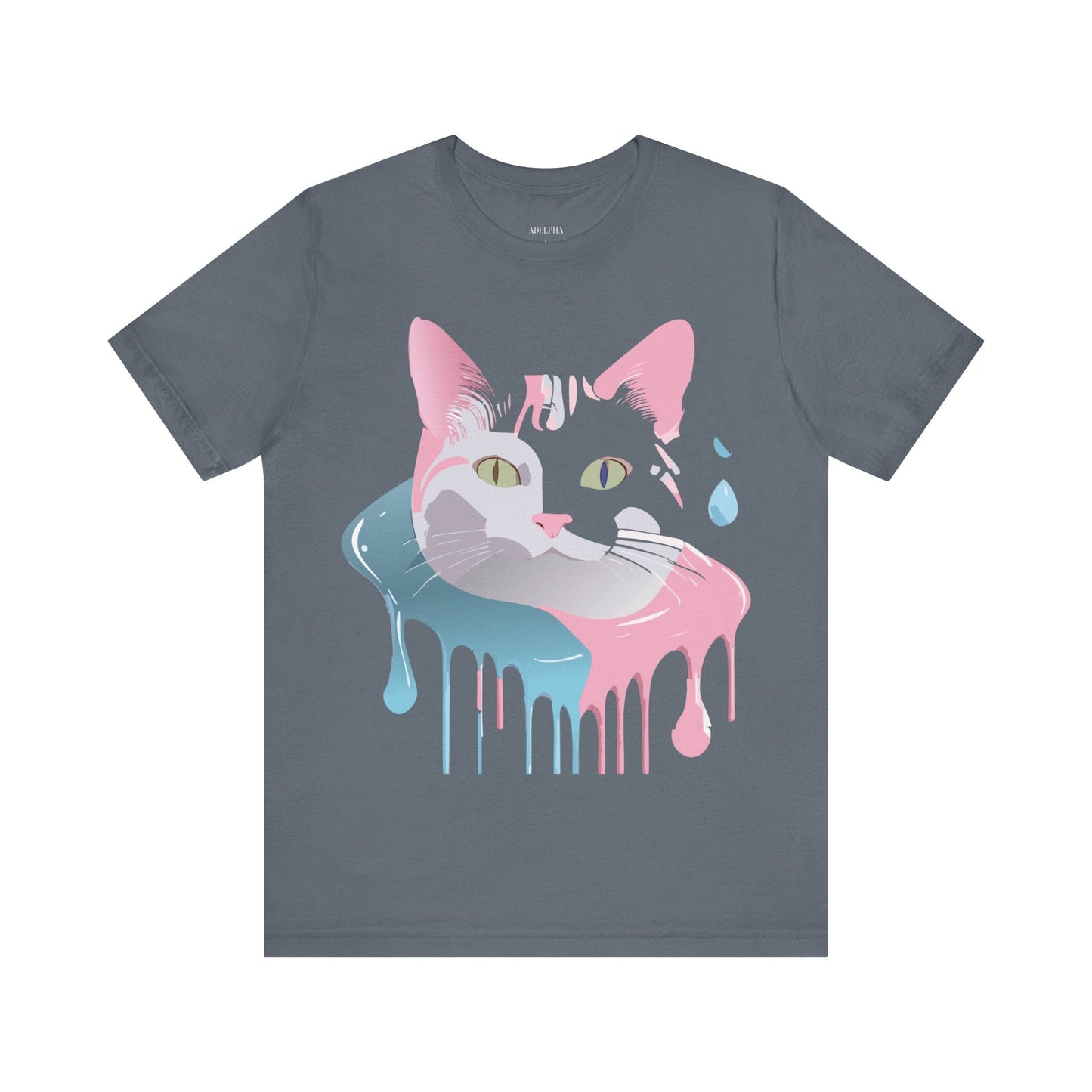 Cat Graphic Tee Unisex Short Sleeve T Shirt Adelpha Vintage Inspired Design