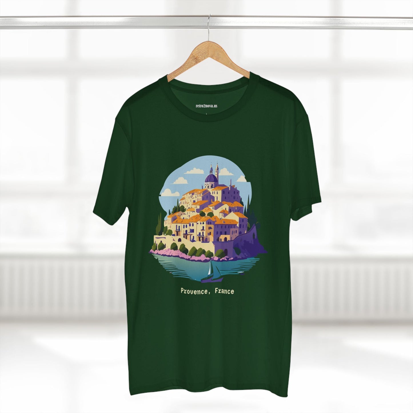 Travel Shirt Provence Tourist Unisex Premium Cotton Tee With Original Art Design Retro2Nova