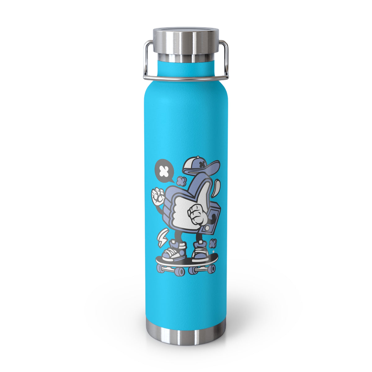 22oz Copper Insulated Water Bottle with Cartoon Design - CV26