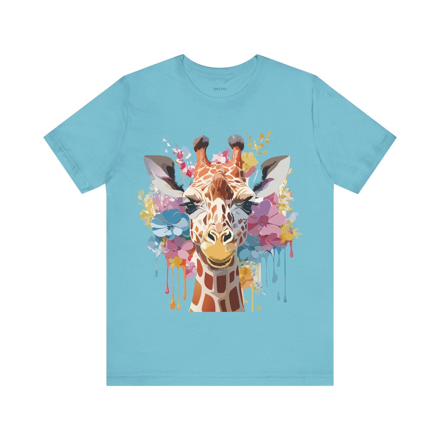 Adelpha Giraffe Graphic Tee Unisex Vintage Inspired Artwork Jersey Short Sleeve
